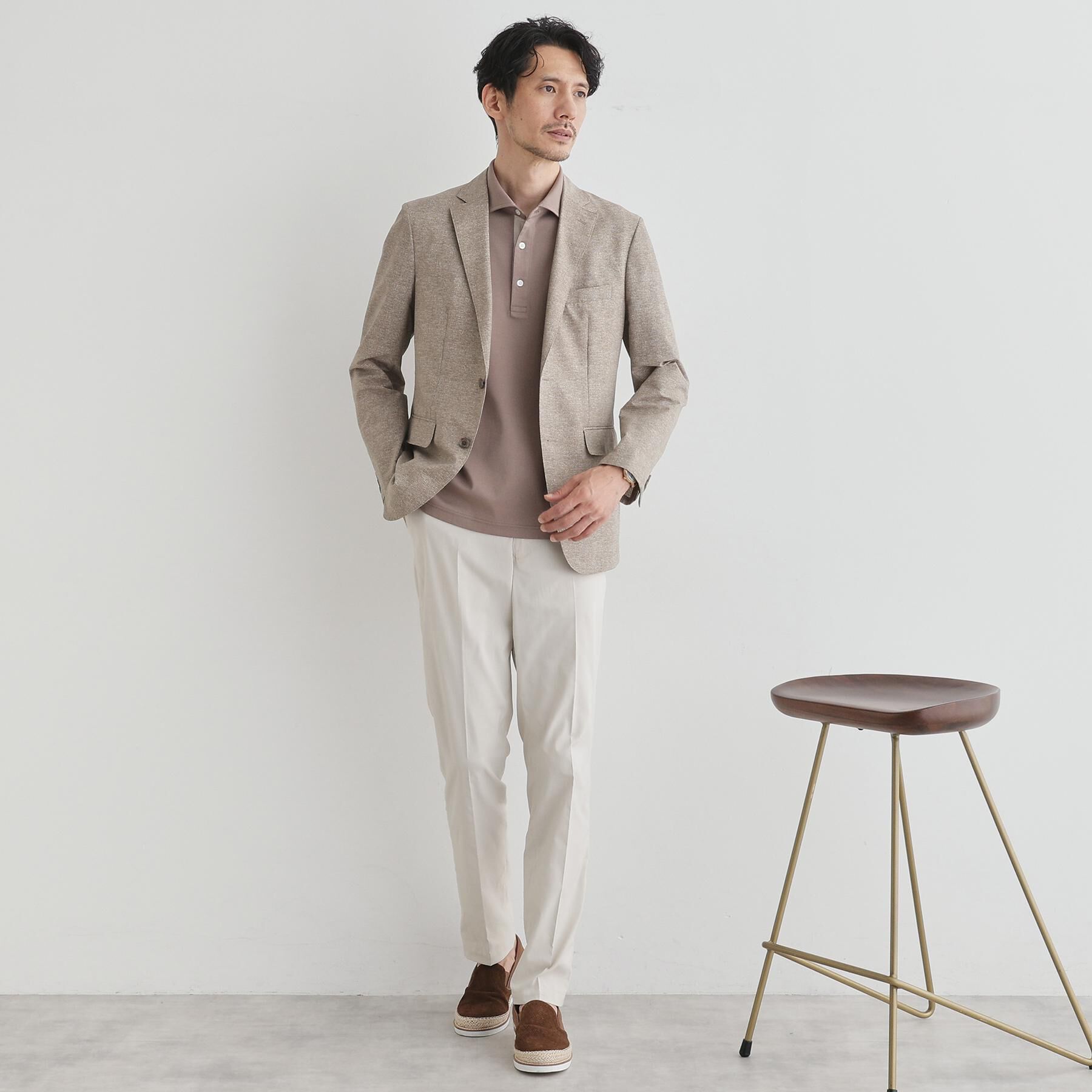 TAKEO KIKUCHI「【LIMITED】アイスクリアコットンポンチポロシャツ」|ポロシャツ|