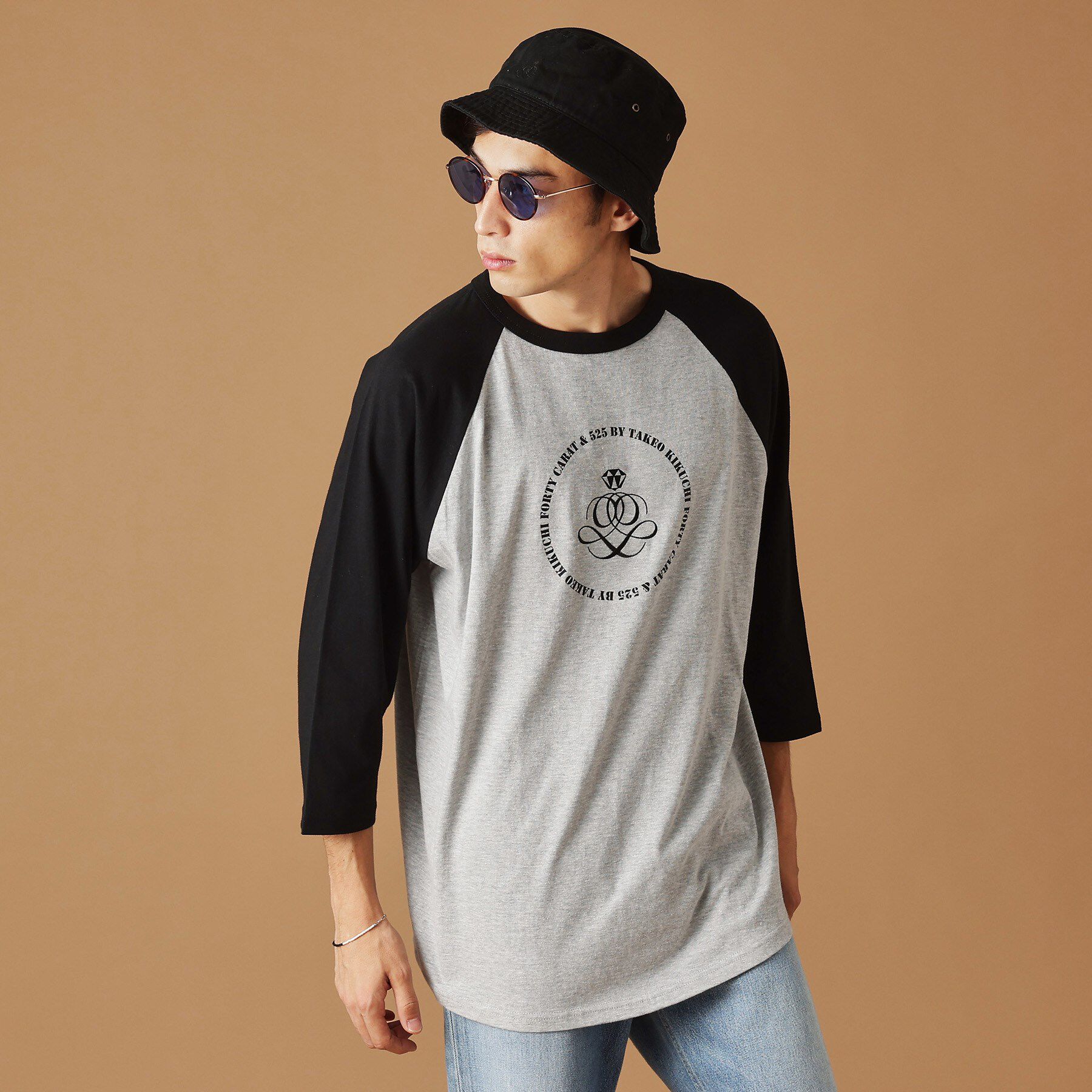 40CARATS&525「【Sサイズ～】アンドマーク7分袖ラグランTシャツ」|Tシャツ・カットソー|