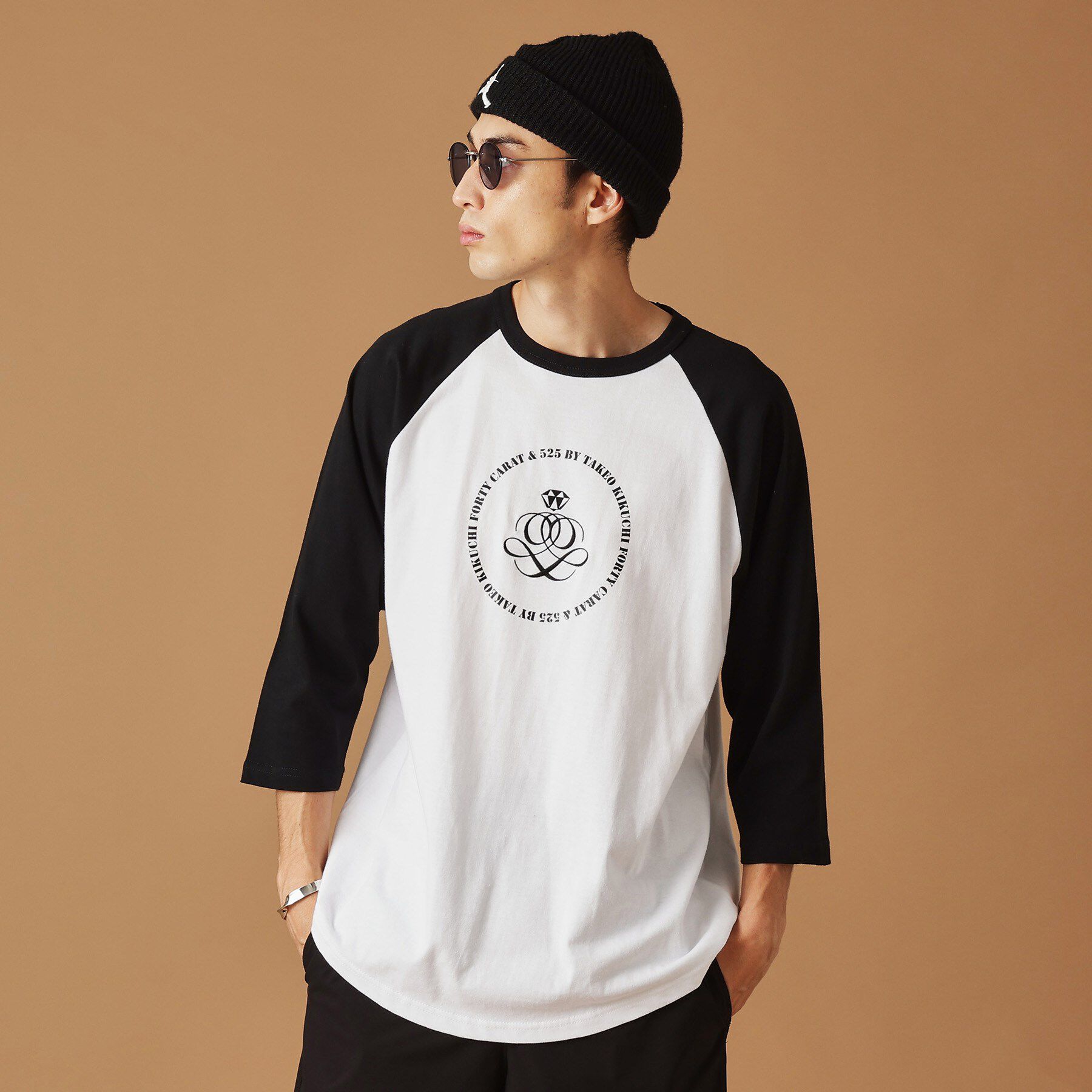 40CARATS&525「【Sサイズ～】アンドマーク7分袖ラグランTシャツ」|Tシャツ・カットソー|