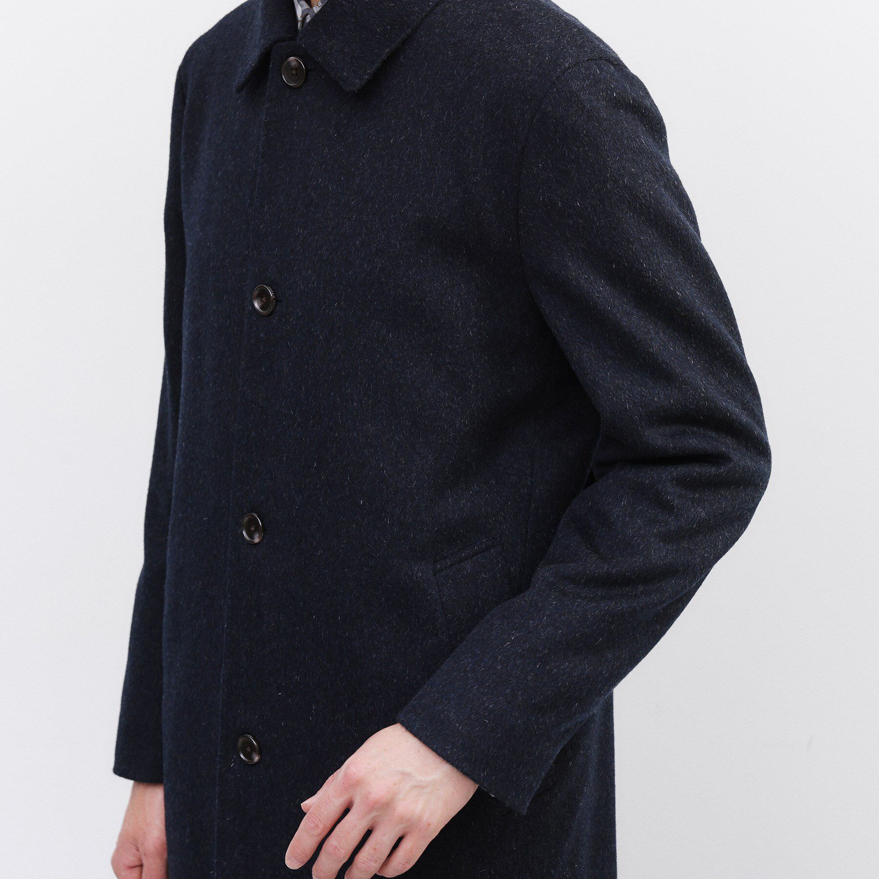 TAKEO KIKUCHI「カシミヤブレンド ビーバー調ステンカラーコート」|ステンカラーコート|