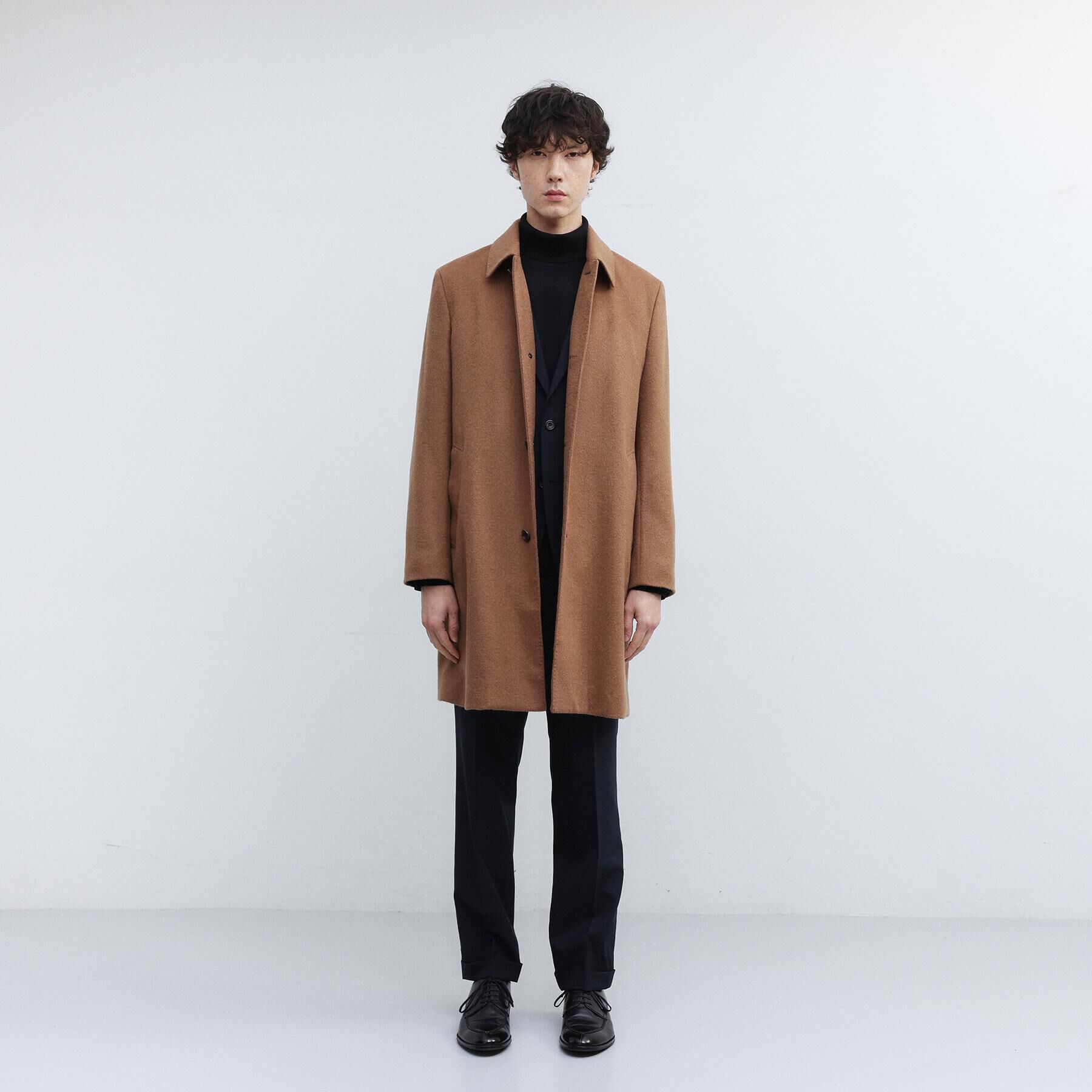 TAKEO KIKUCHI「カシミヤブレンド ビーバー調ステンカラーコート」|ステンカラーコート|