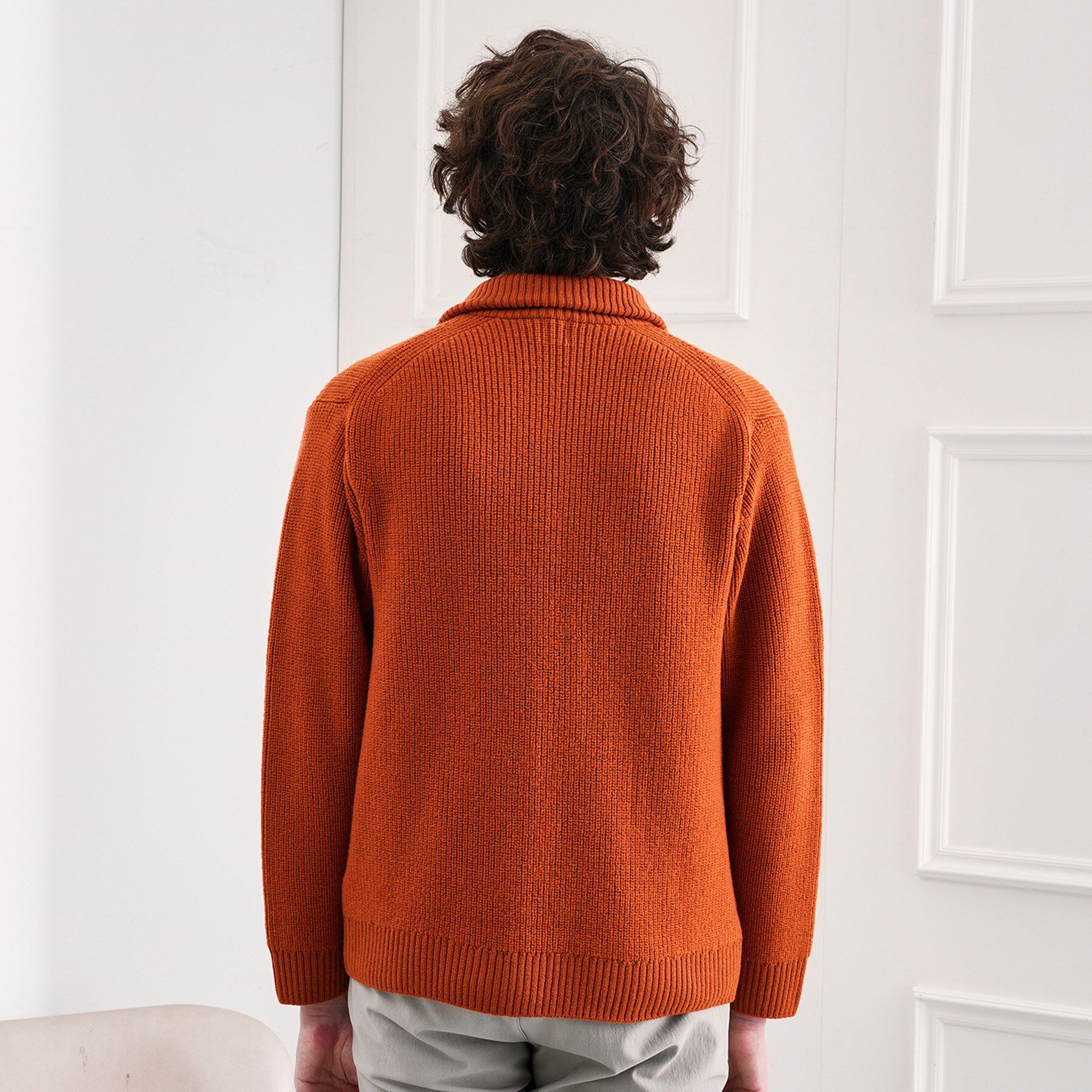 TAKEO KIKUCHI「タスマニアウール混畦編みカーディガン」|カーディガン|