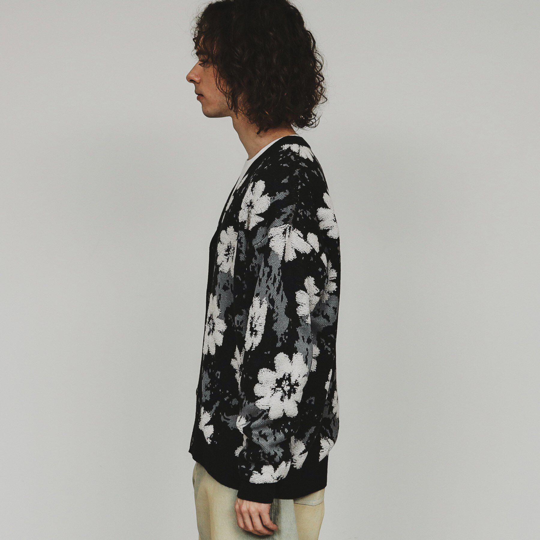 tk.TAKEO KIKUCHI「フラワージャカードカーディガン」|カーディガン|