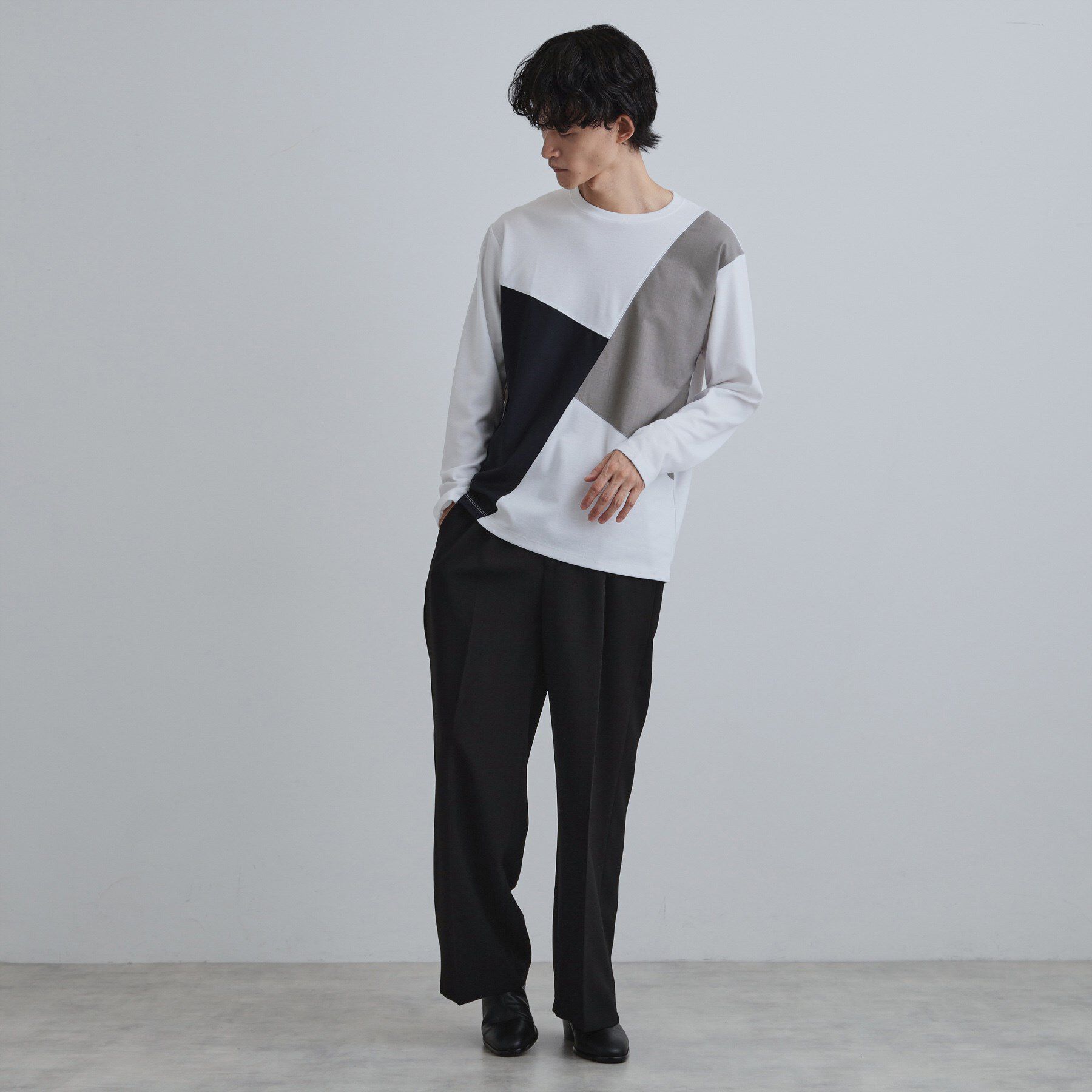 tk.TAKEO KIKUCHI「ブロックシャドー切替カットソー」|Tシャツ・カットソー|