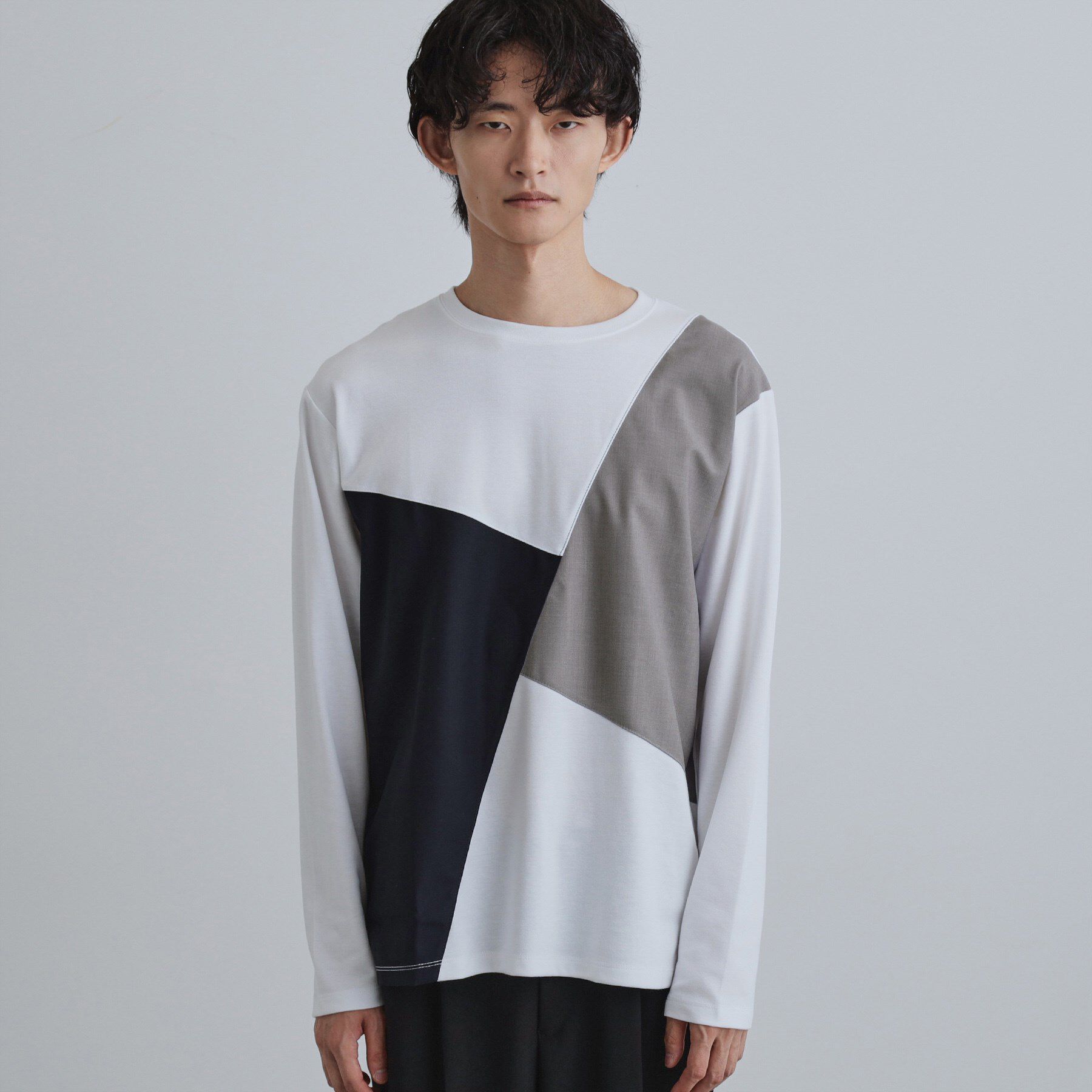 tk.TAKEO KIKUCHI「ブロックシャドー切替カットソー」|Tシャツ・カットソー|