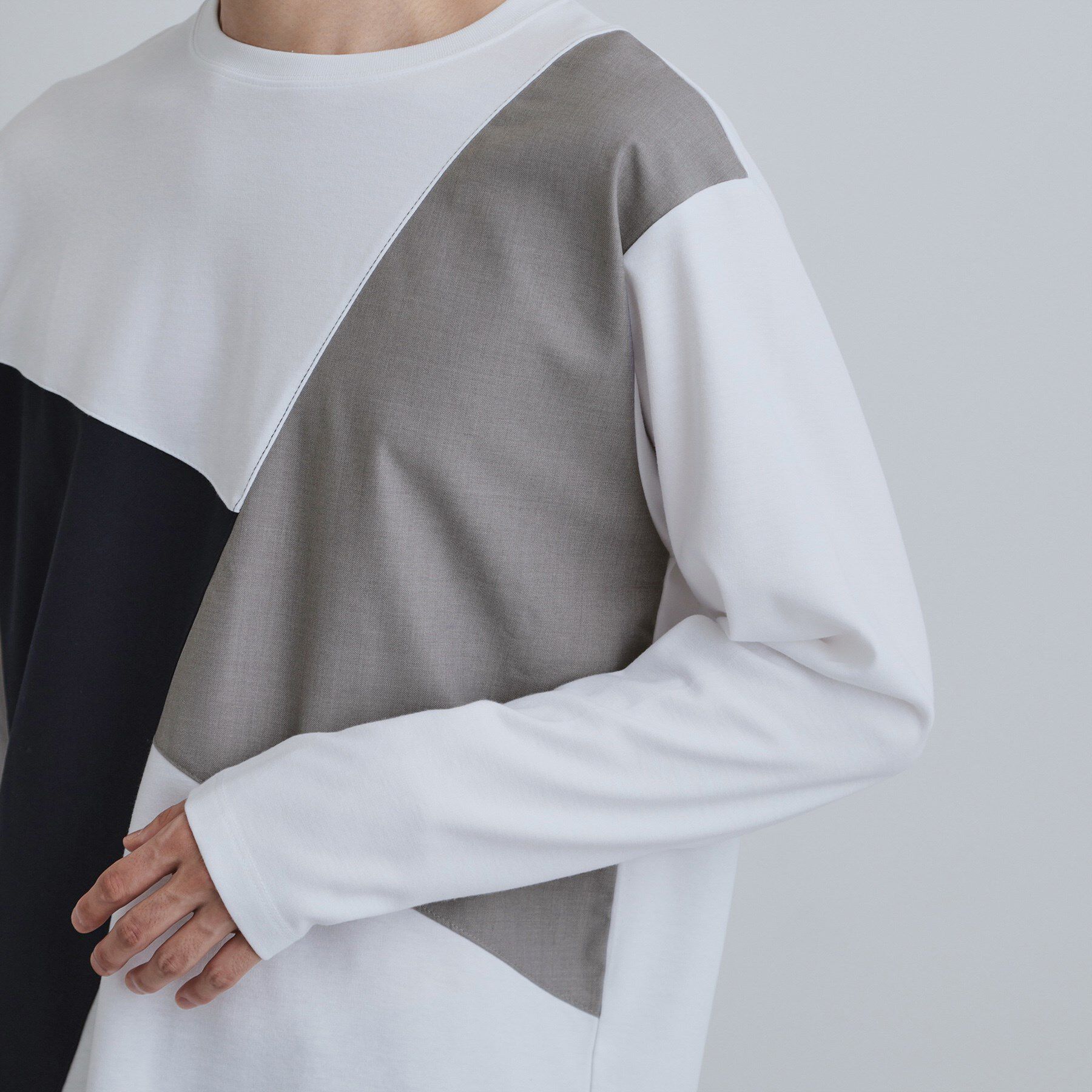 tk.TAKEO KIKUCHI「ブロックシャドー切替カットソー」|Tシャツ・カットソー|