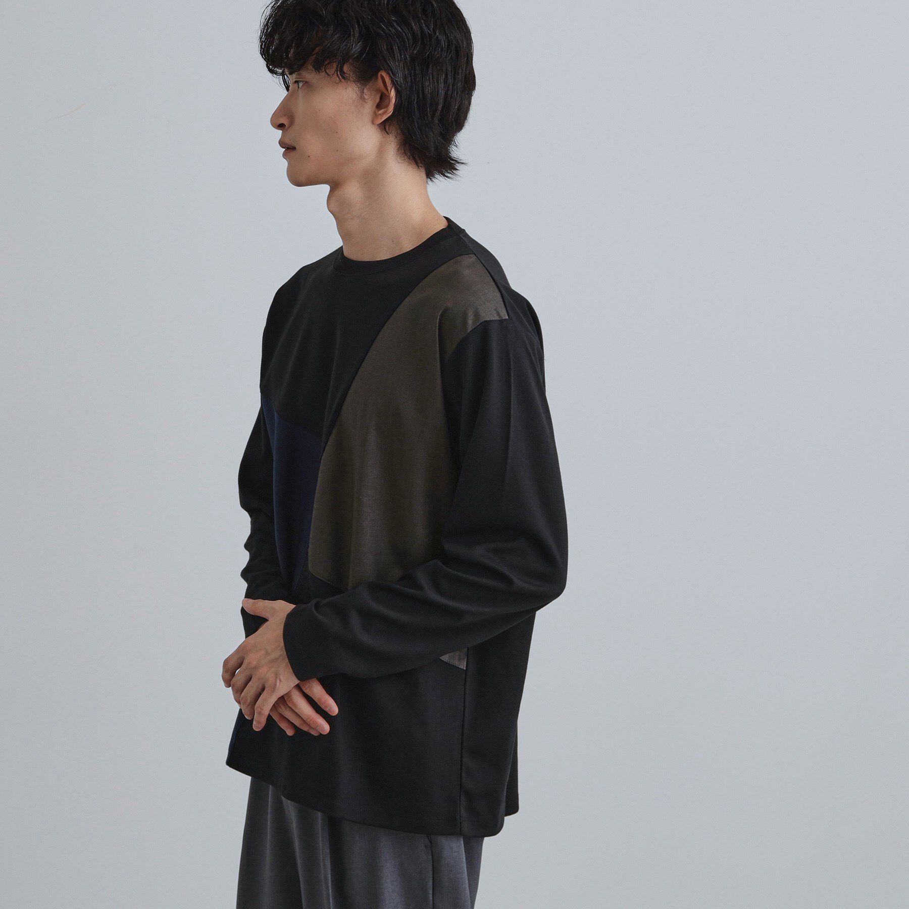 tk.TAKEO KIKUCHI「ブロックシャドー切替カットソー」|Tシャツ・カットソー|