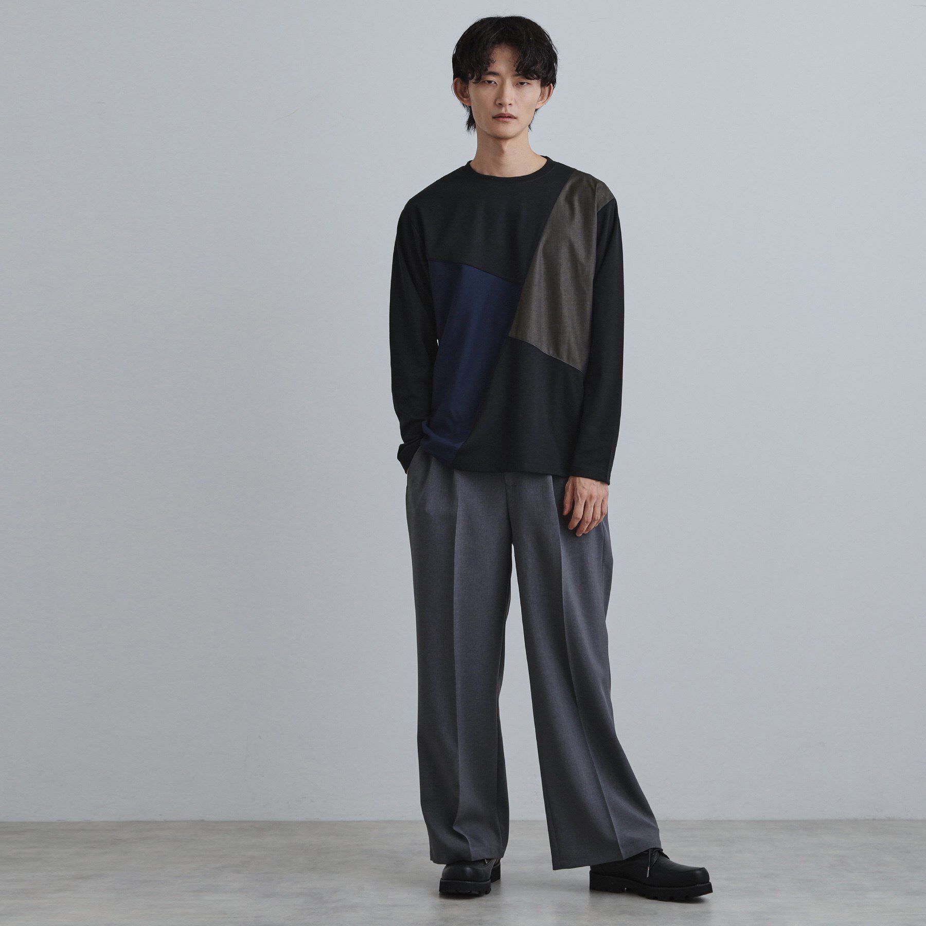 tk.TAKEO KIKUCHI「ブロックシャドー切替カットソー」|Tシャツ・カットソー|