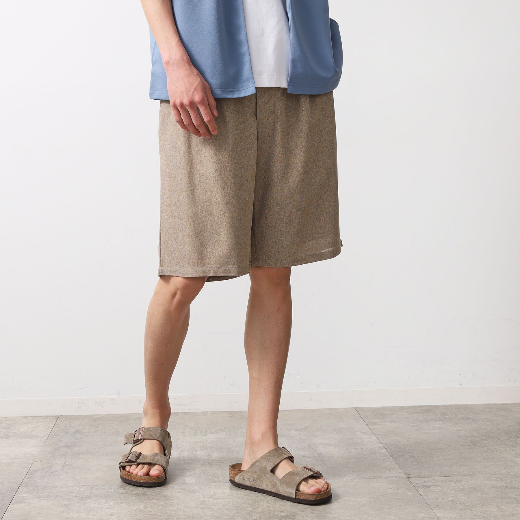 THE SHOP TK「シャリルジャージショートパンツ 洗濯機OK/吸水速乾/イージーケア/セットアップ可」|その他|ベージュ(052)