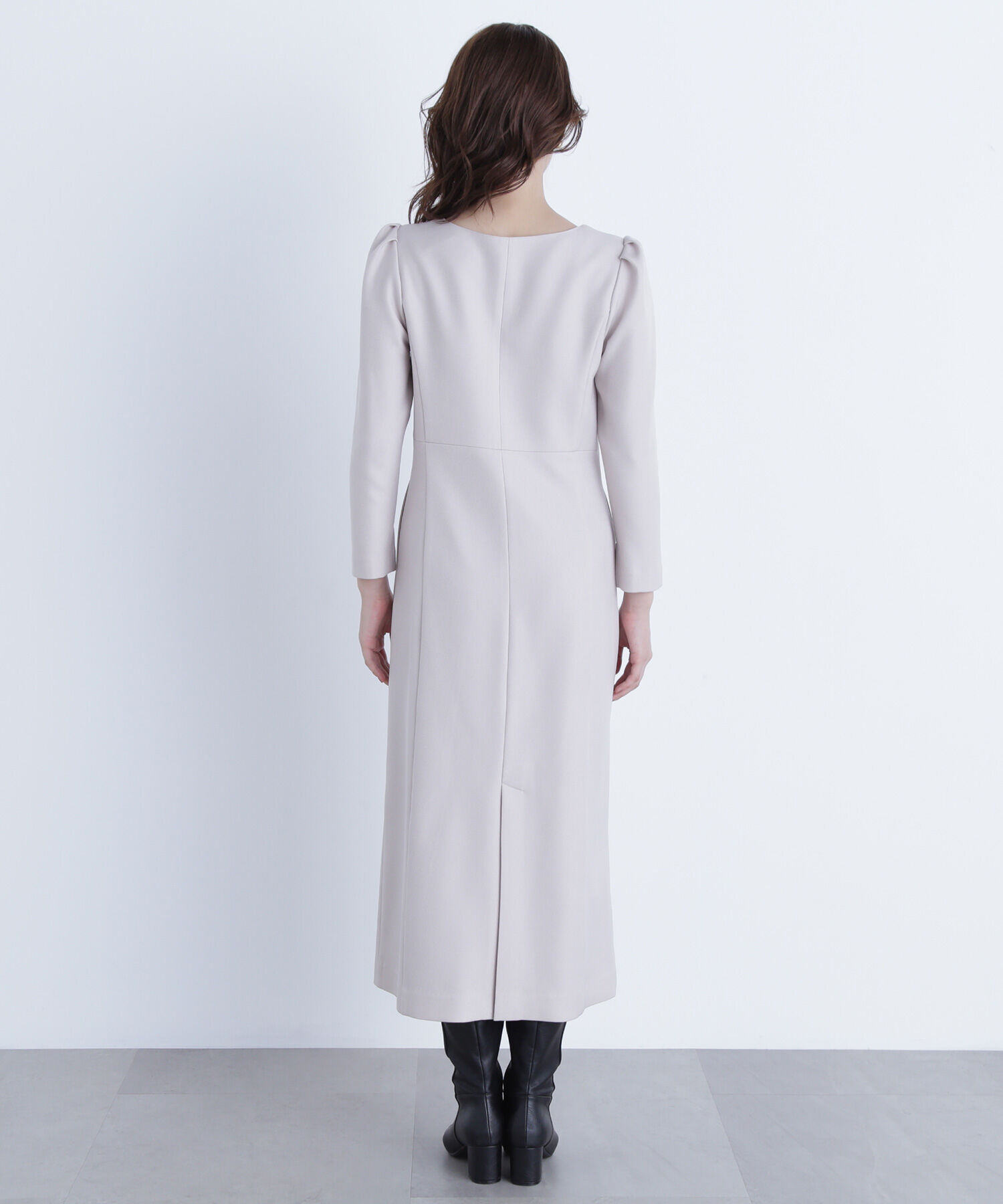  「バイカラーボタンナローワンピース」|ワンピース|