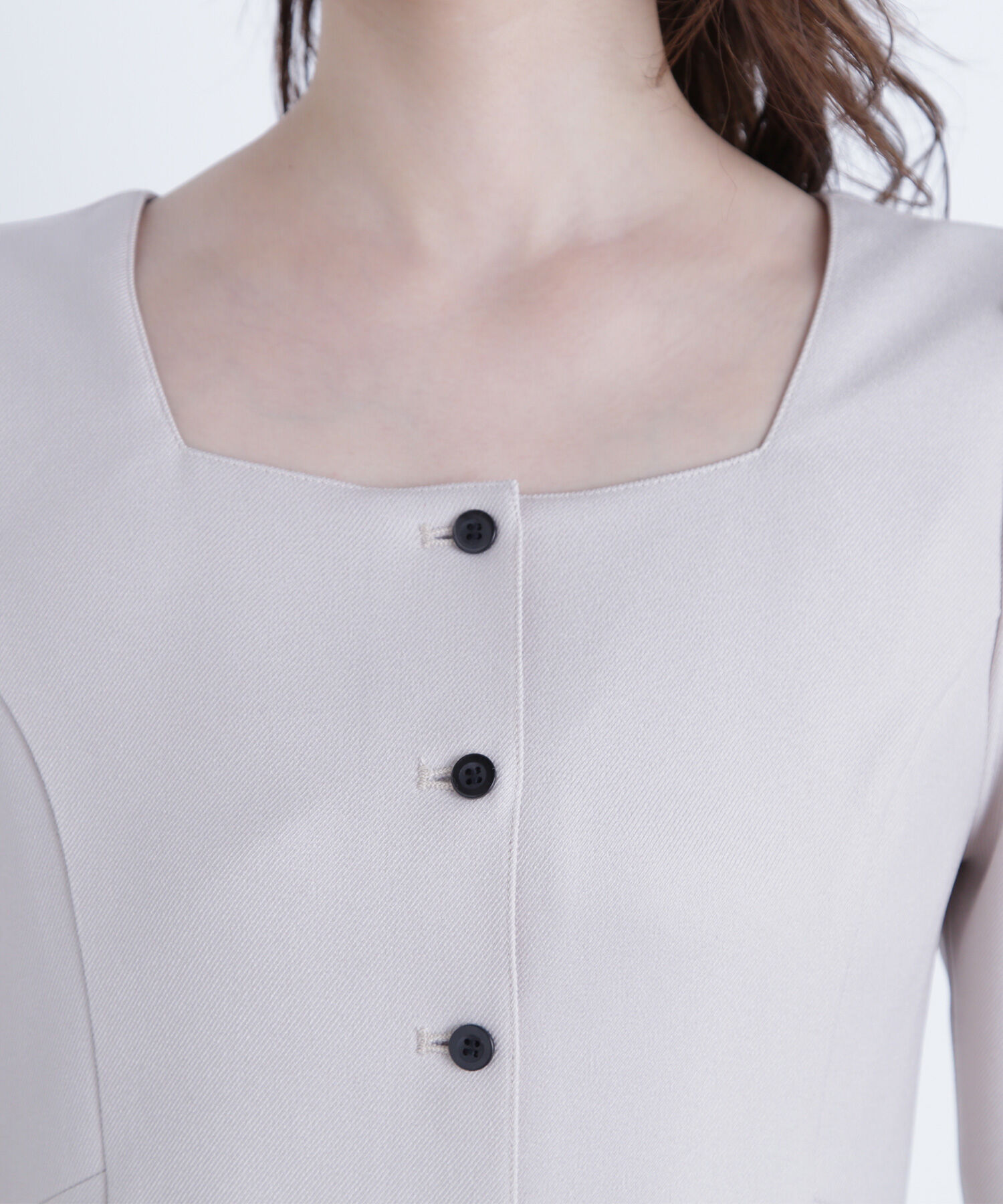  「バイカラーボタンナローワンピース」|ワンピース|