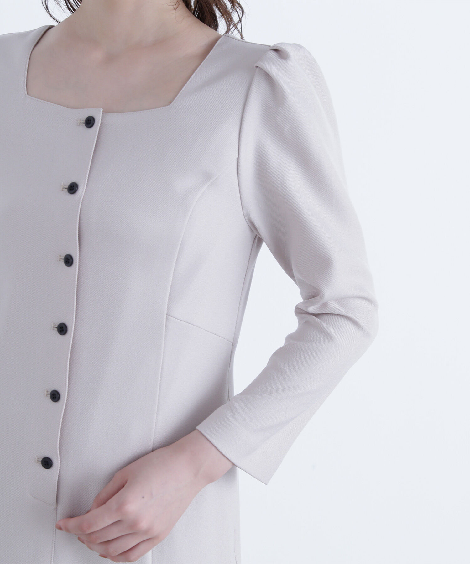  「バイカラーボタンナローワンピース」|ワンピース|