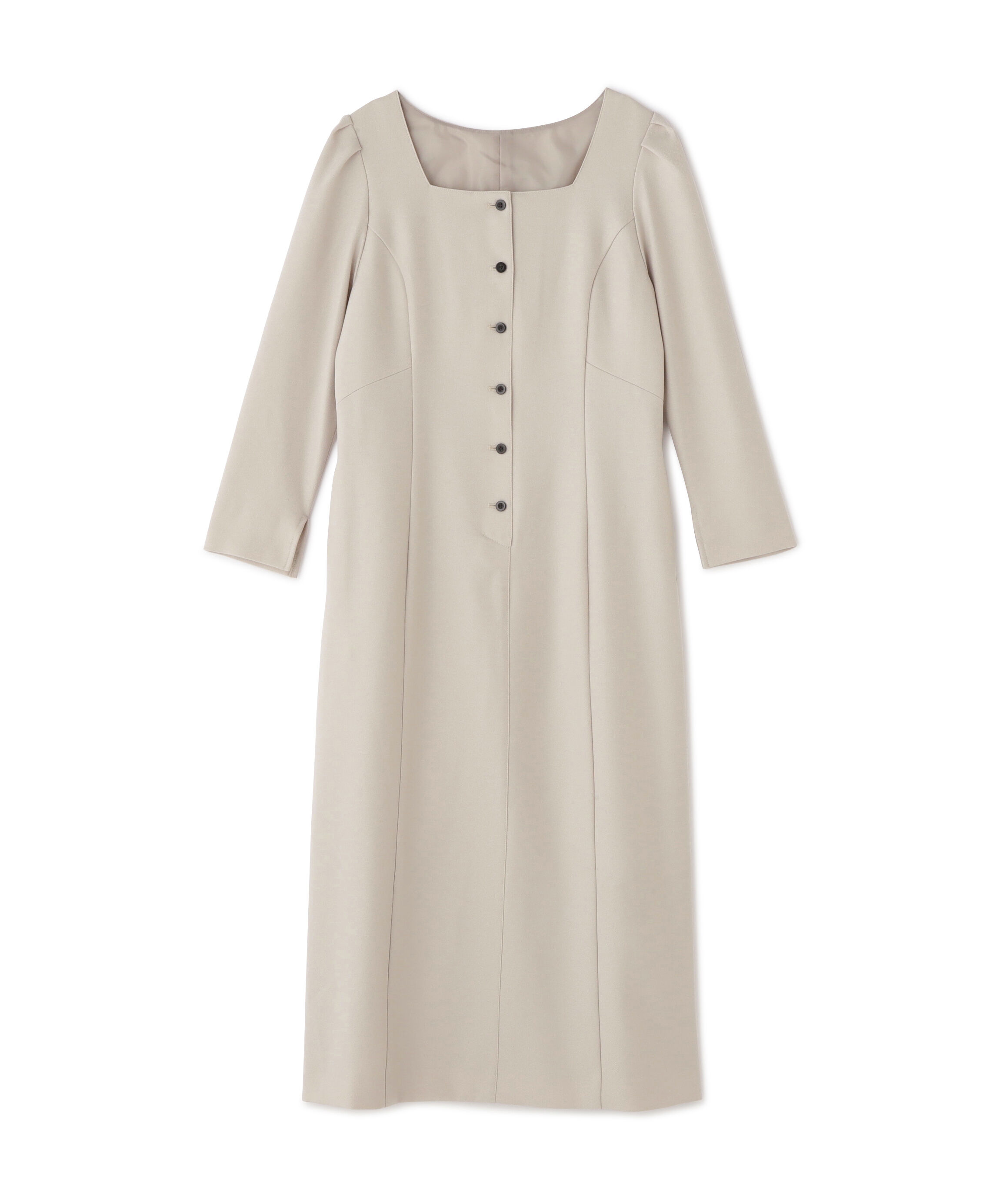  「バイカラーボタンナローワンピース」|ワンピース|