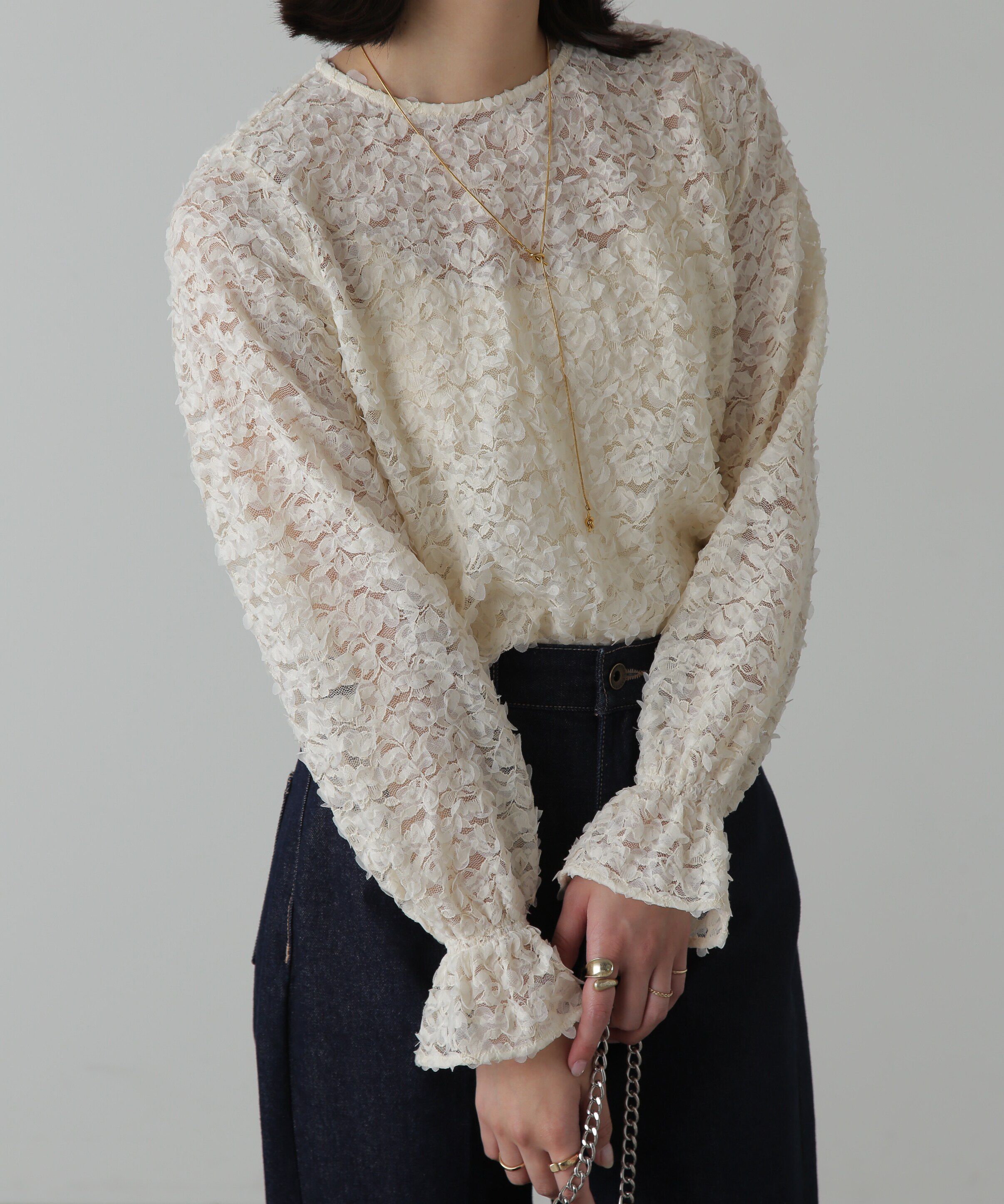  「レースフリルブラウス」|シャツ・ブラウス|