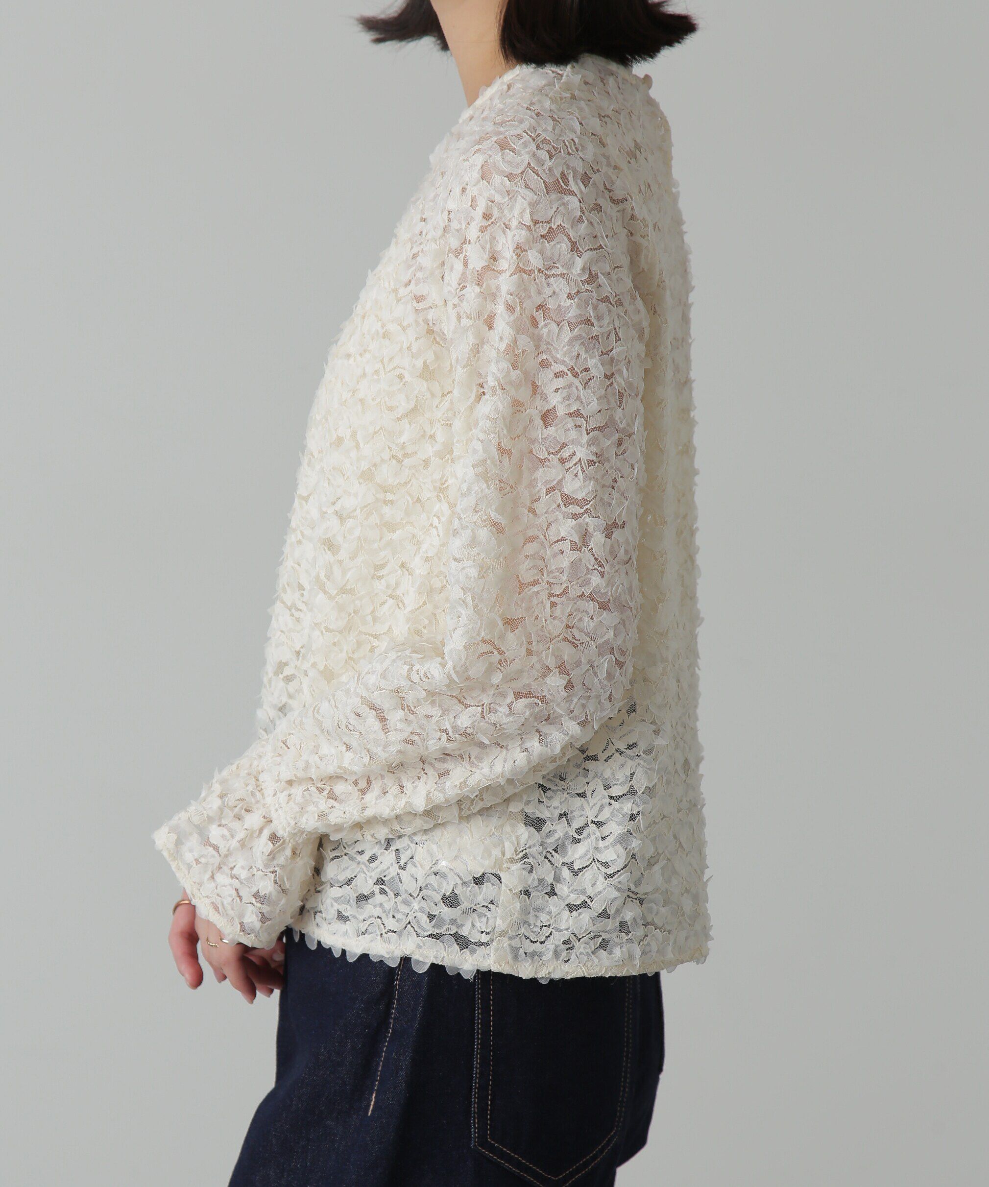  「レースフリルブラウス」|シャツ・ブラウス|