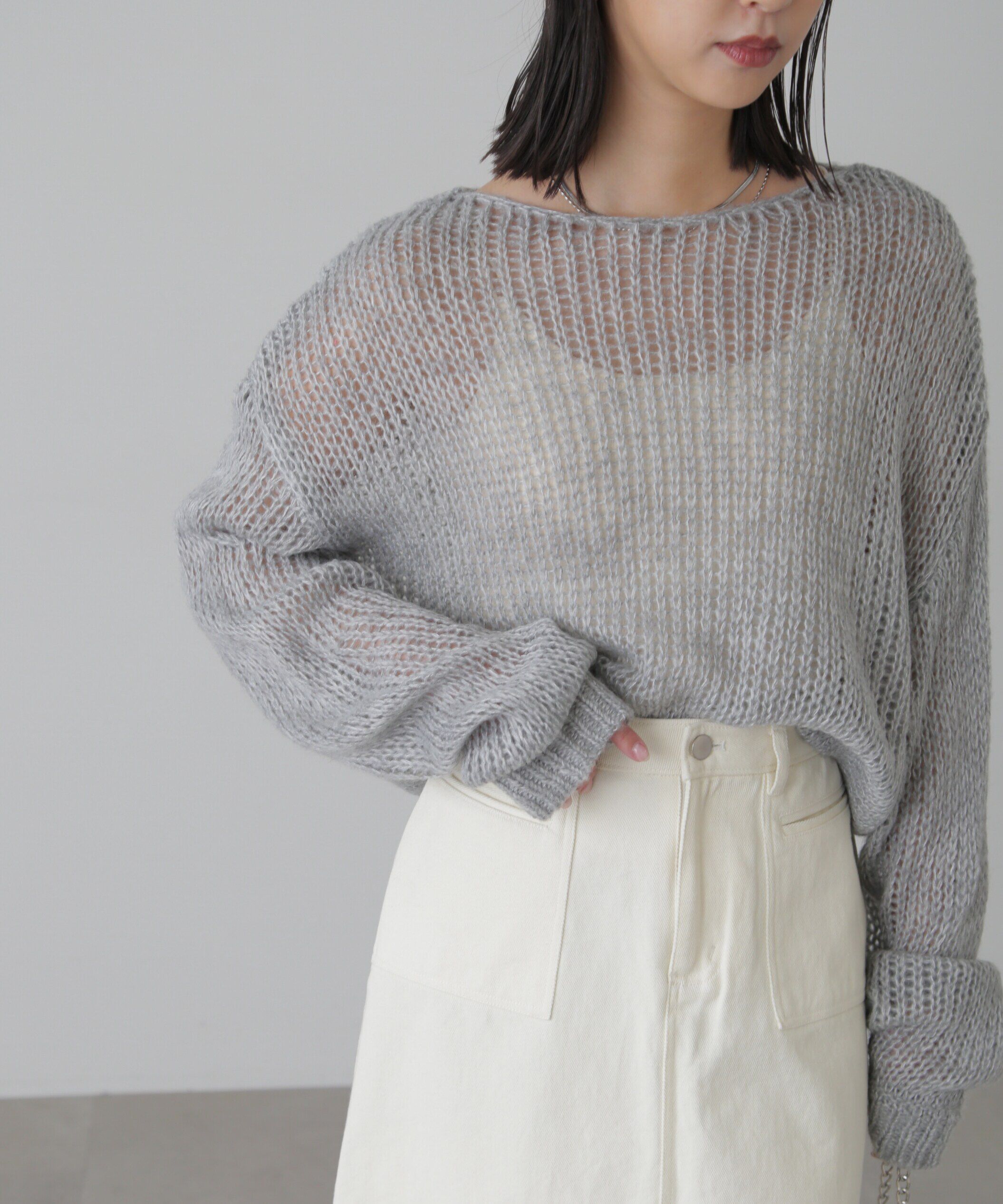  「シアーモヘヤライクニット」|ニット・セーター|