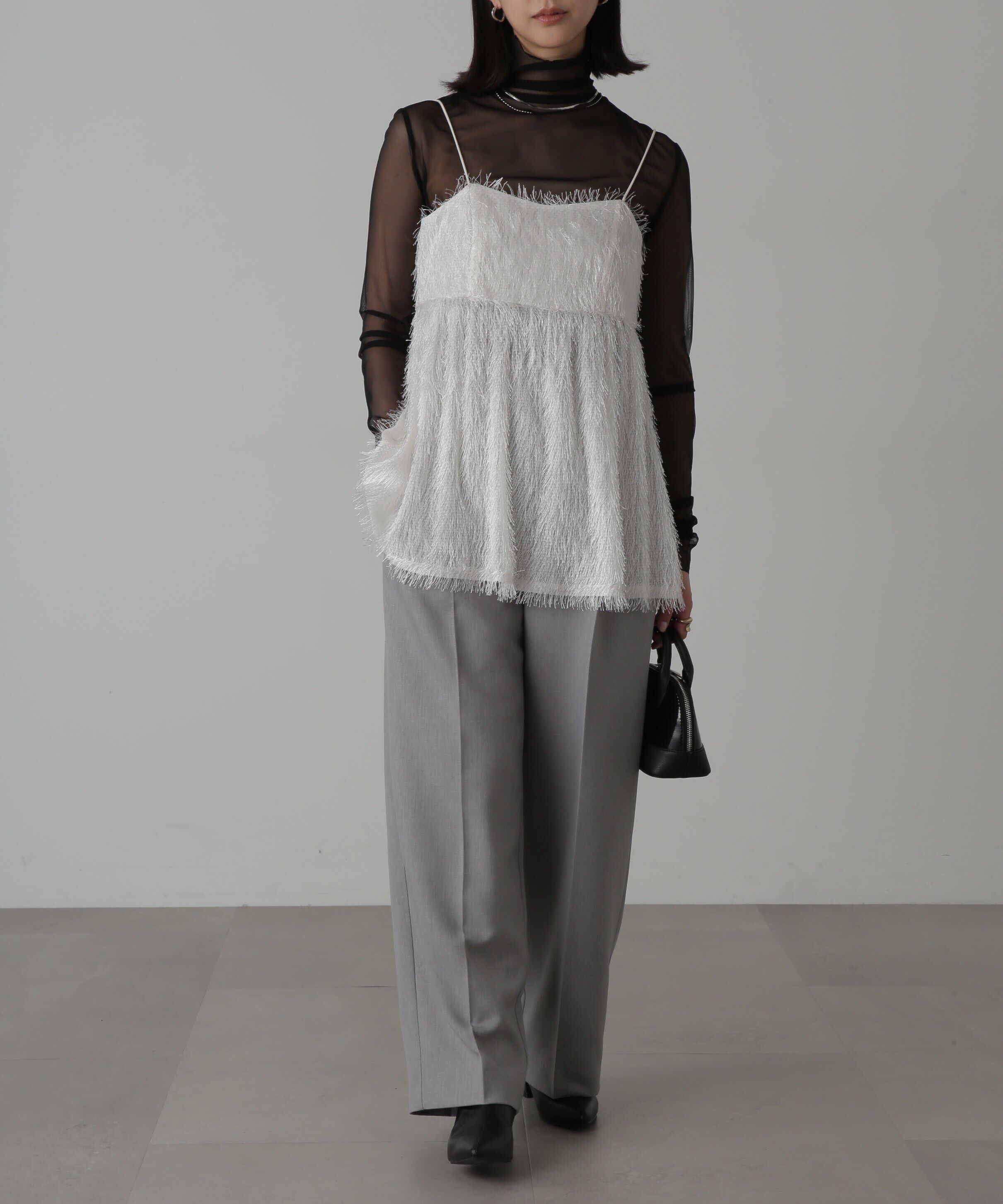  「シースルーハイネックカットソー」|Tシャツ・カットソー|