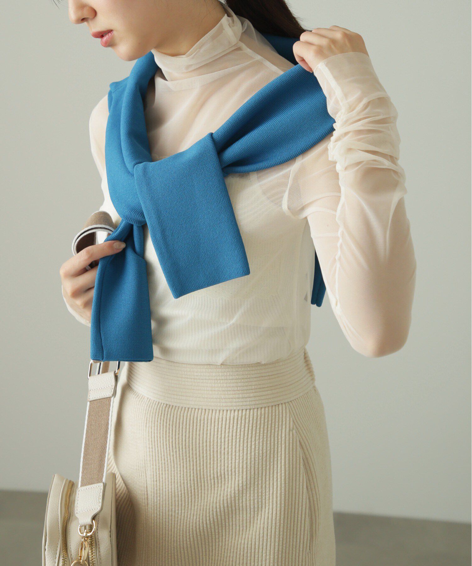  「シースルーハイネックカットソー」|Tシャツ・カットソー|