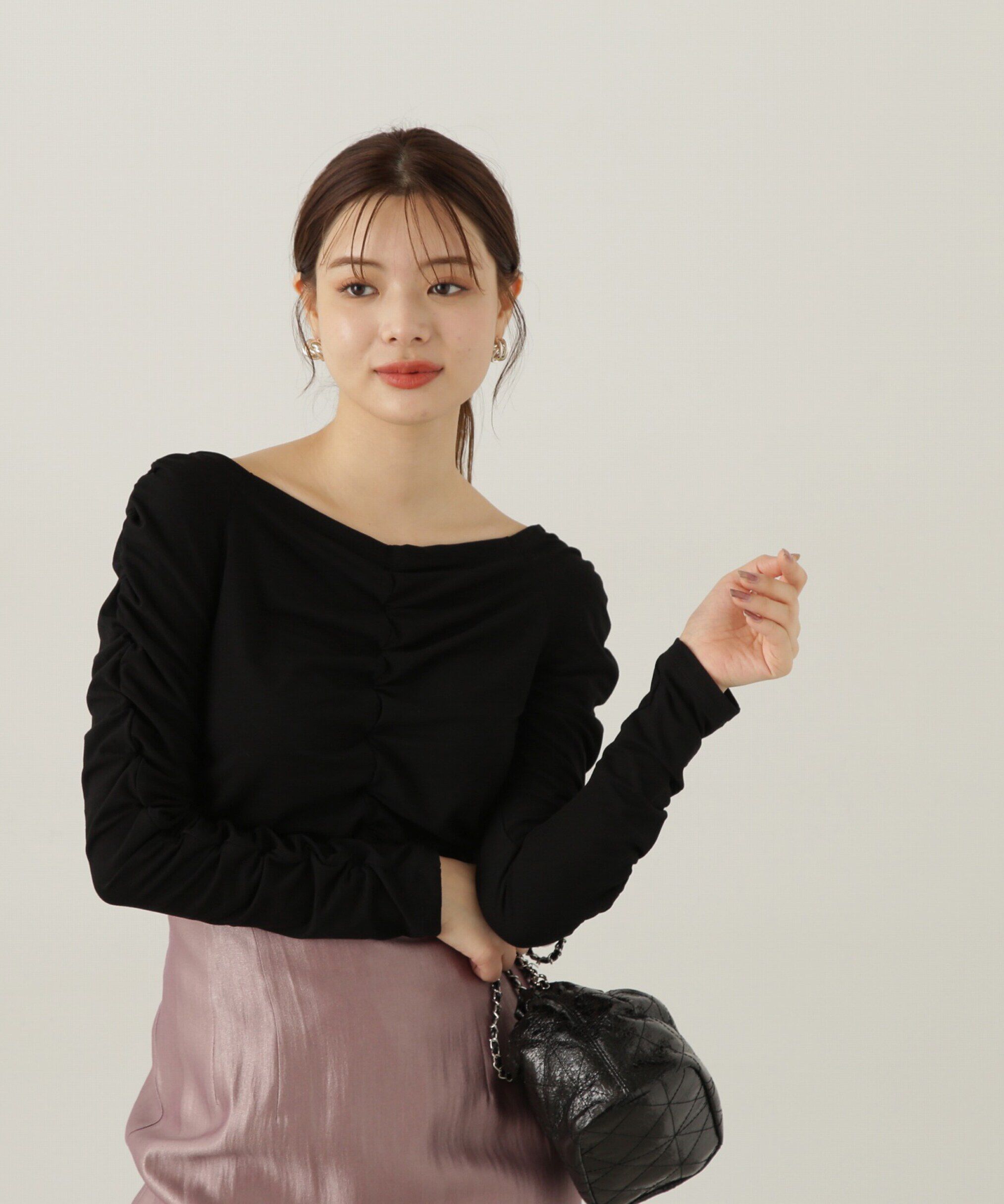 PROPORTION BODY DRESSING「シャーリングロングT」|Tシャツ・カットソー|