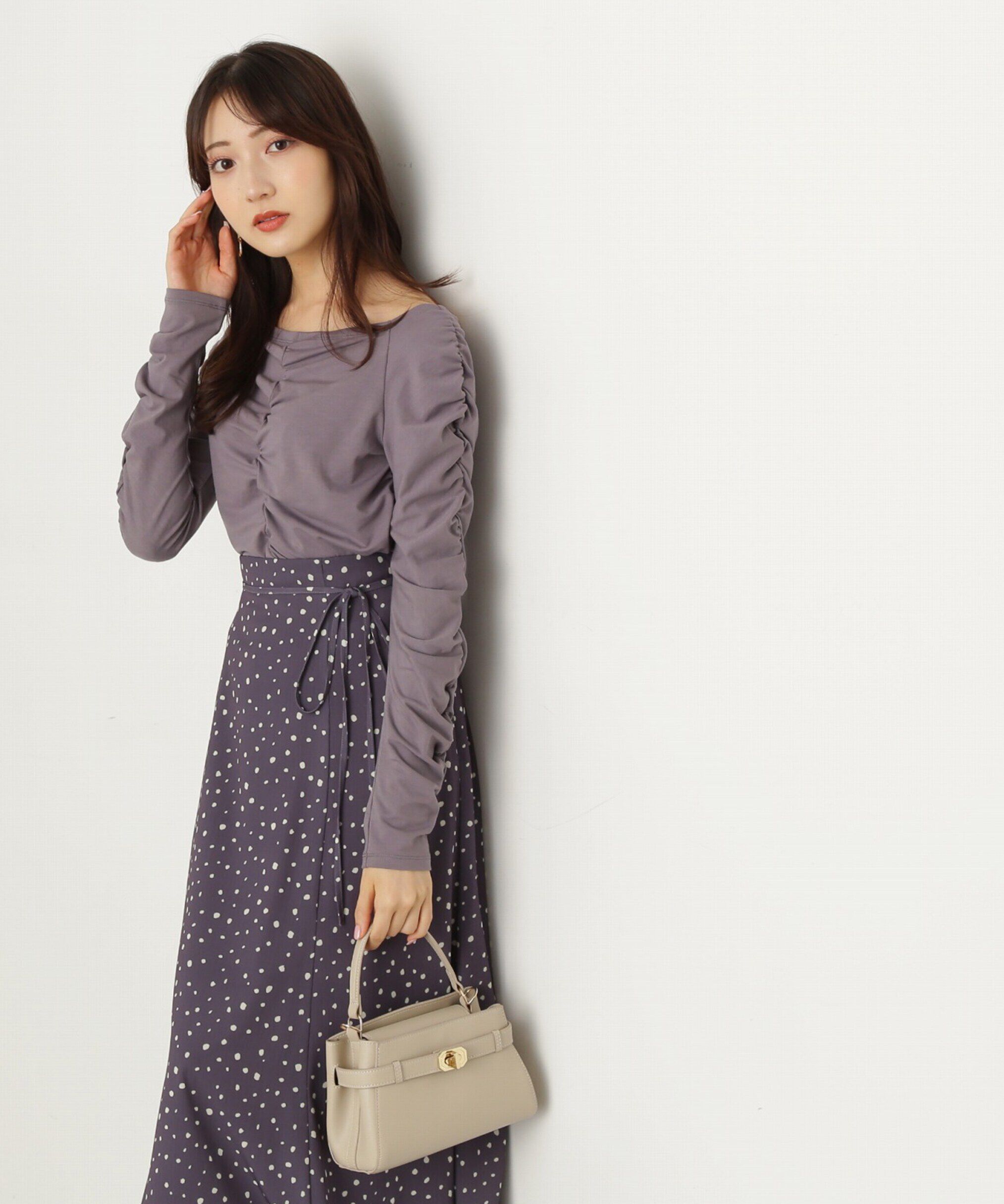 PROPORTION BODY DRESSING「シャーリングロングT」|Tシャツ・カットソー|