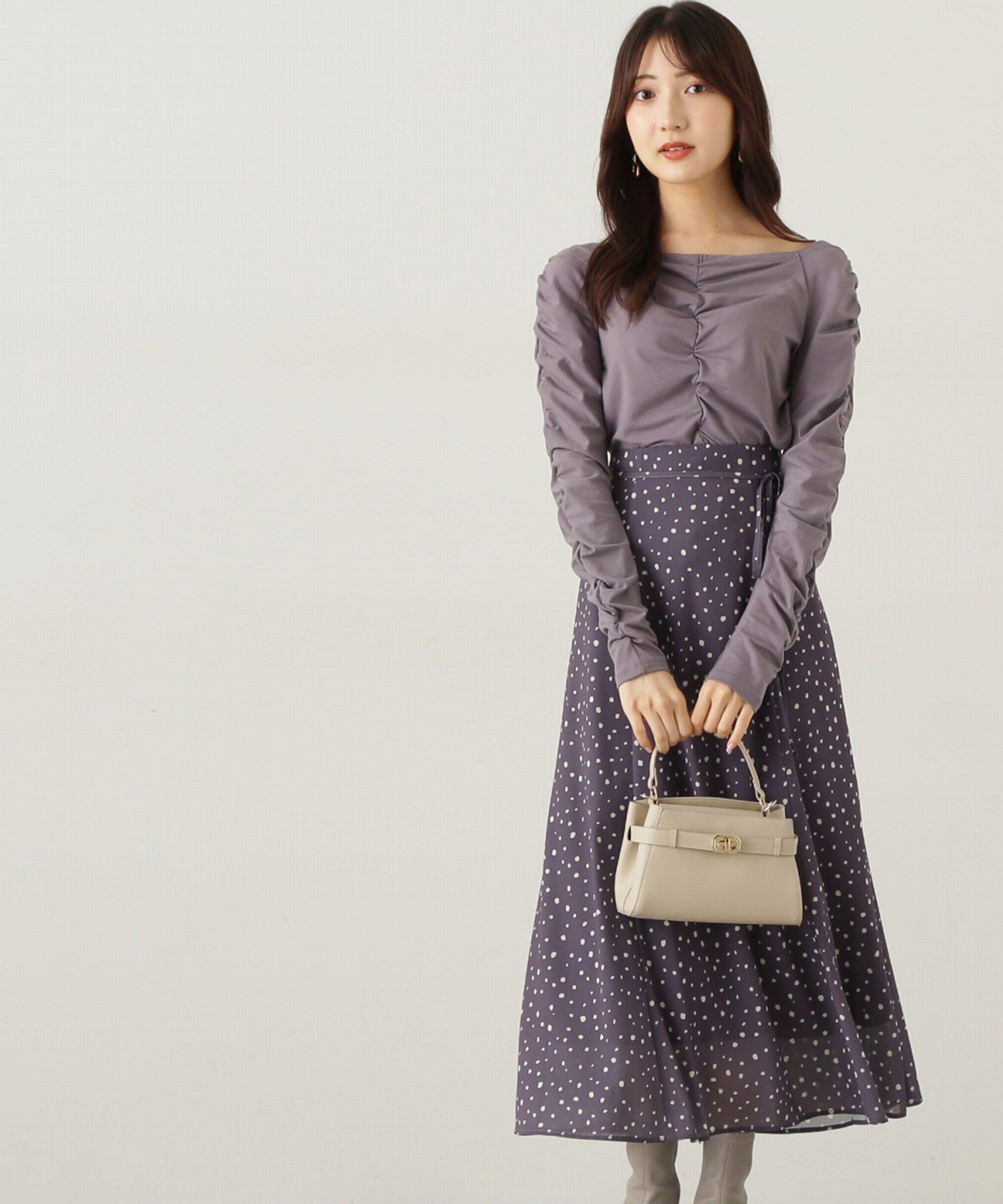 PROPORTION BODY DRESSING「シャーリングロングT」|Tシャツ・カットソー|