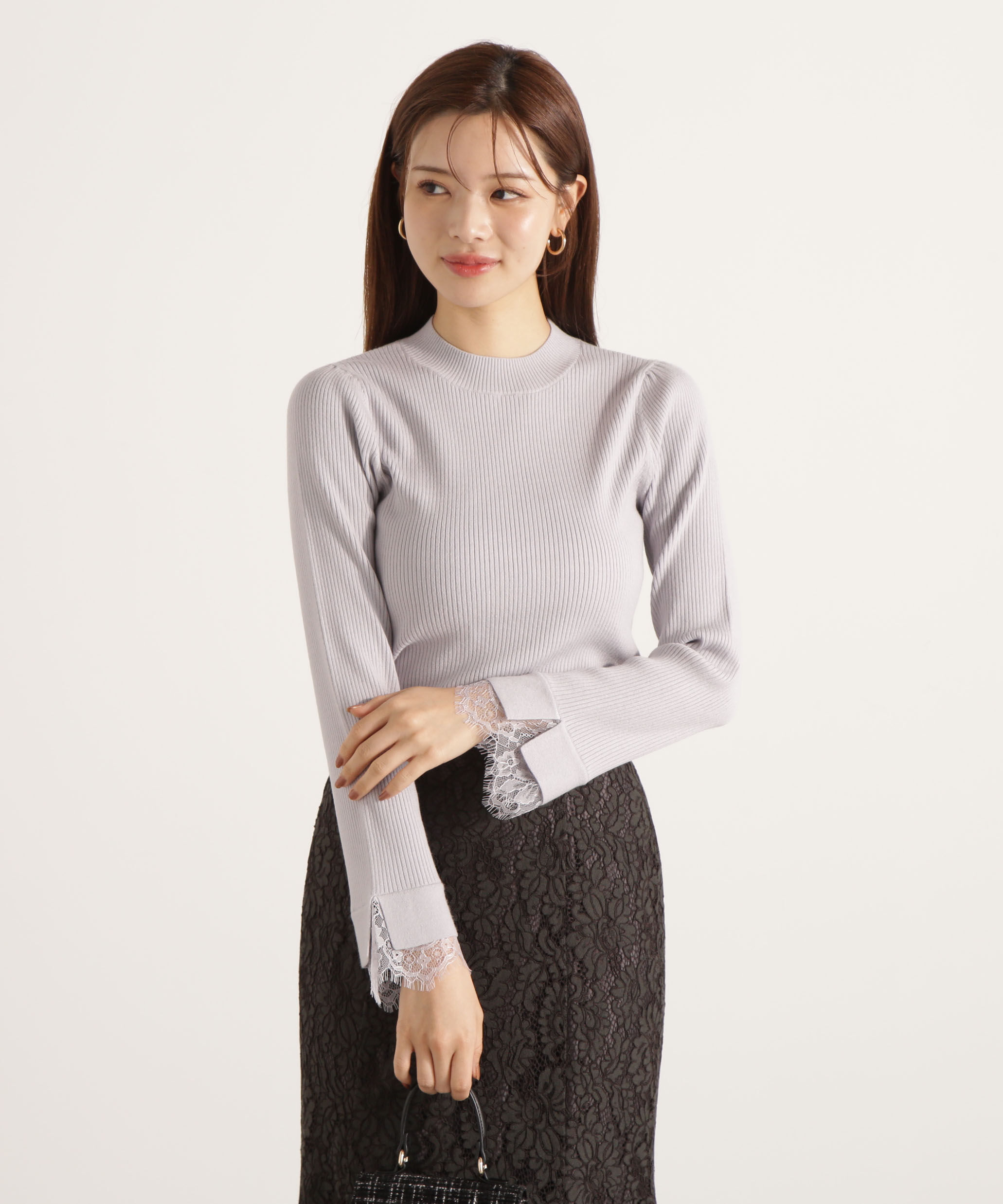 PROPORTION BODY DRESSING「レースドッキングスリーブニット 25AW」|ニット・セーター|