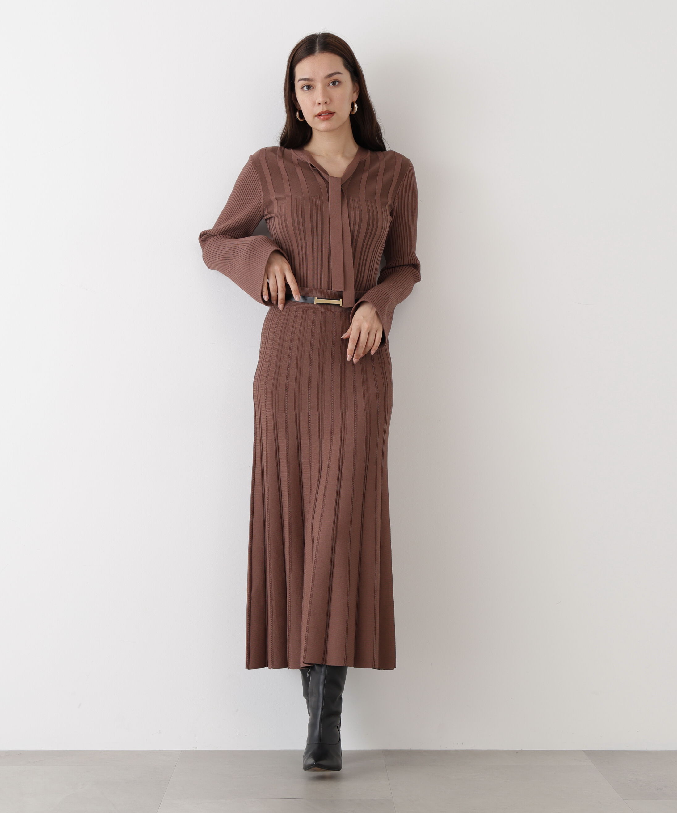  「◆ベルスリーブボウタイニットプルオーバー」|ニット・セーター|