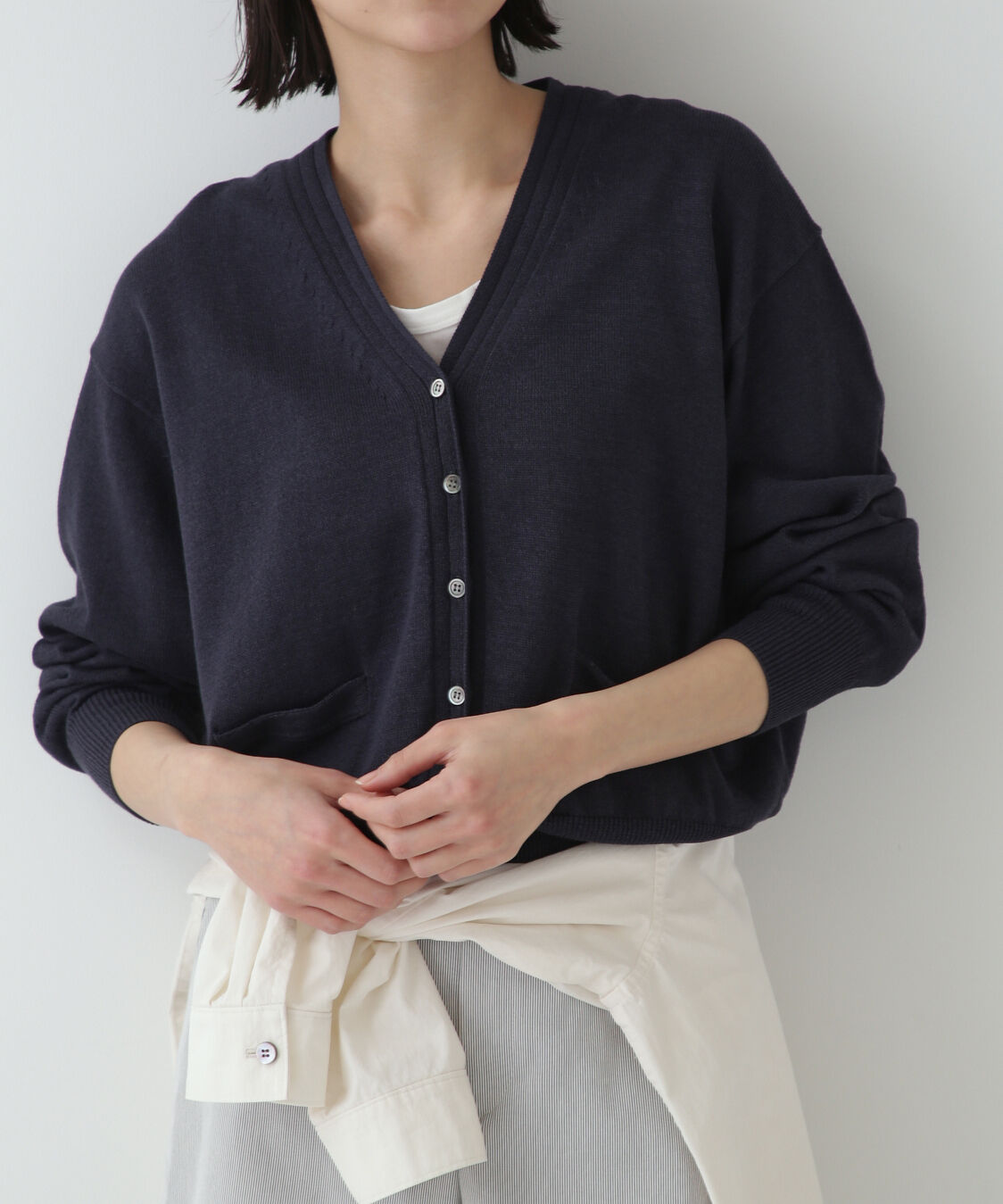  「◆ペーパーヤーンカーディガン」|ニット・セーター|グレイッシュ