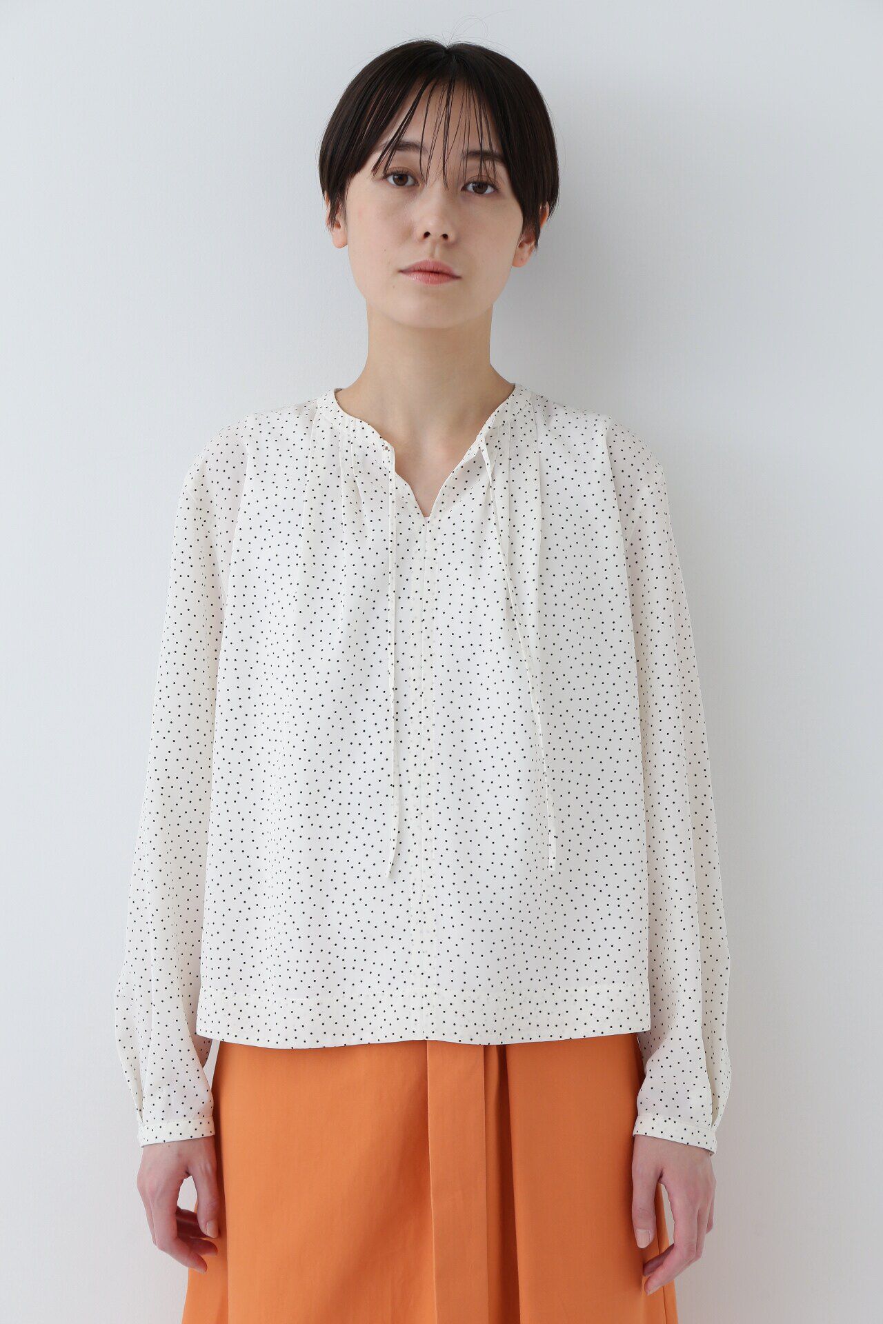  「◆ドットプリントブラウス」|シャツ・ブラウス|