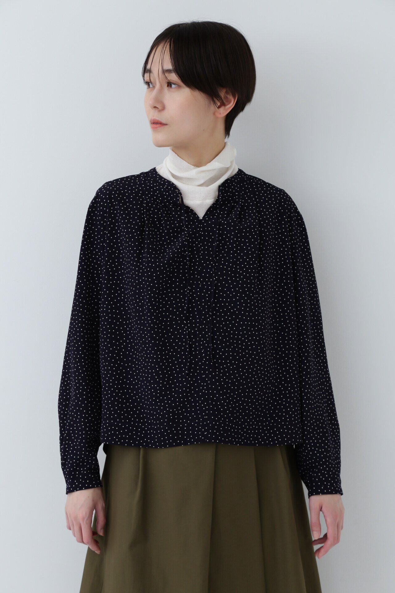  「◆ドットプリントブラウス」|シャツ・ブラウス|