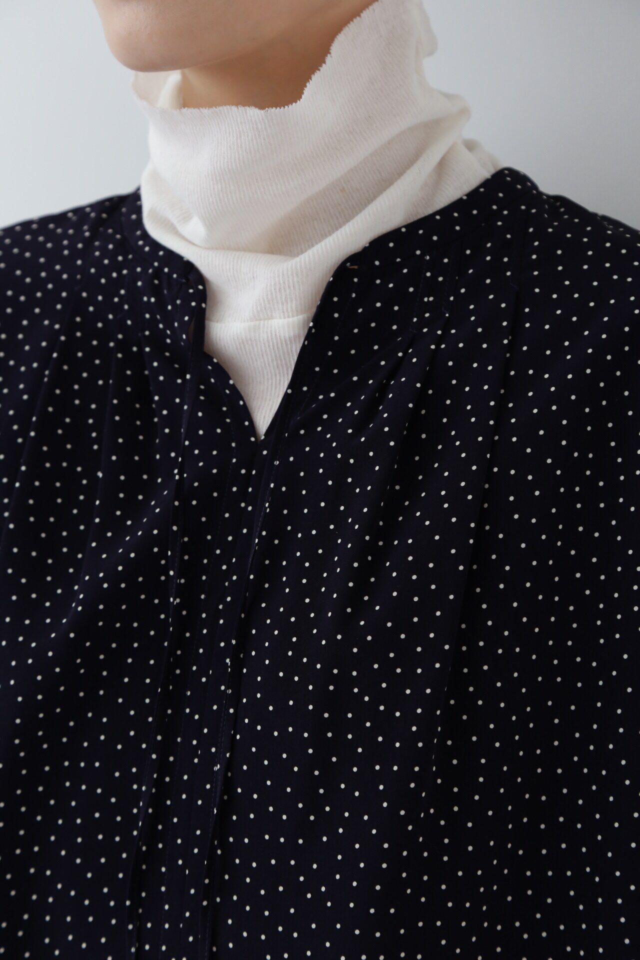  「◆ドットプリントブラウス」|シャツ・ブラウス|