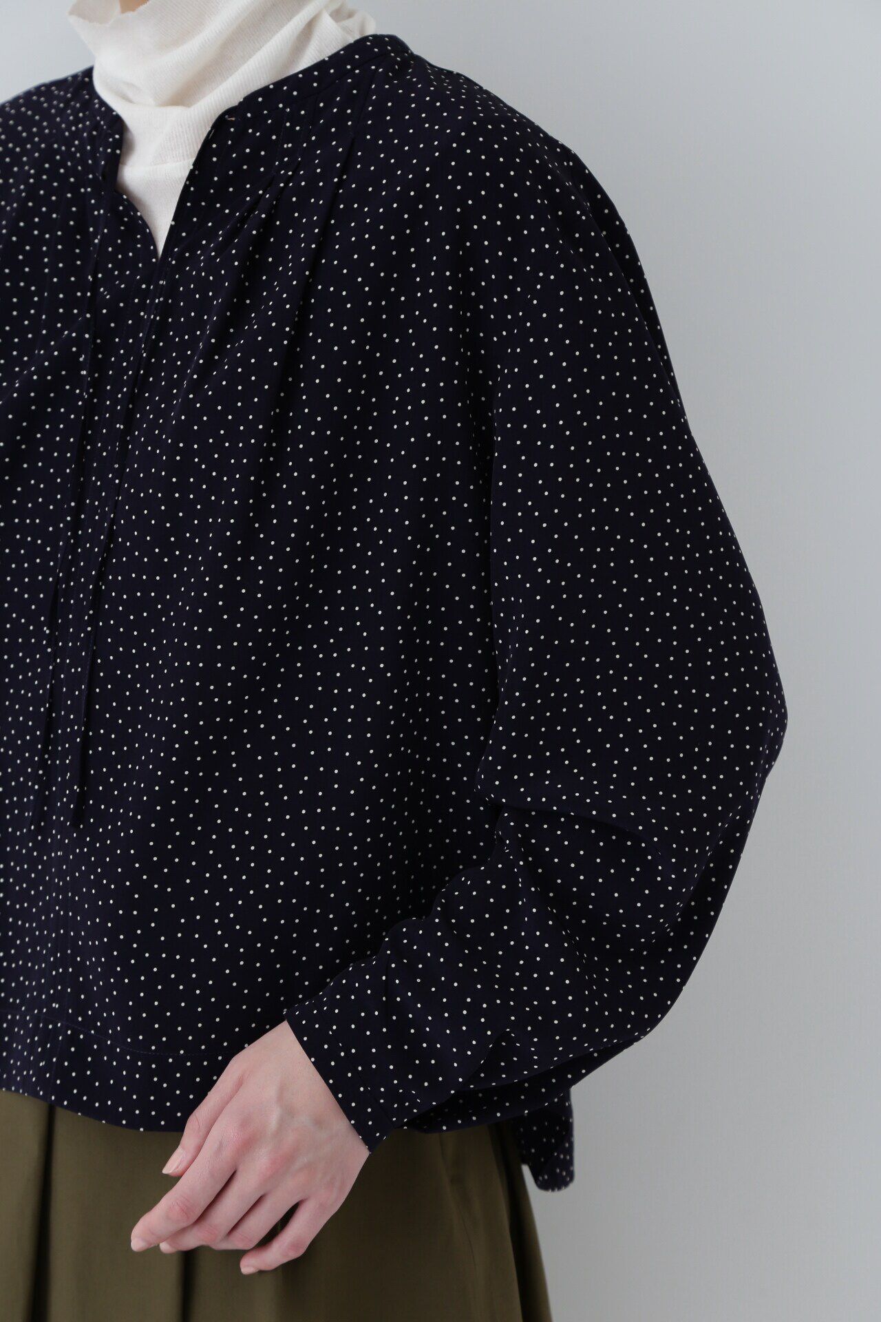  「◆ドットプリントブラウス」|シャツ・ブラウス|