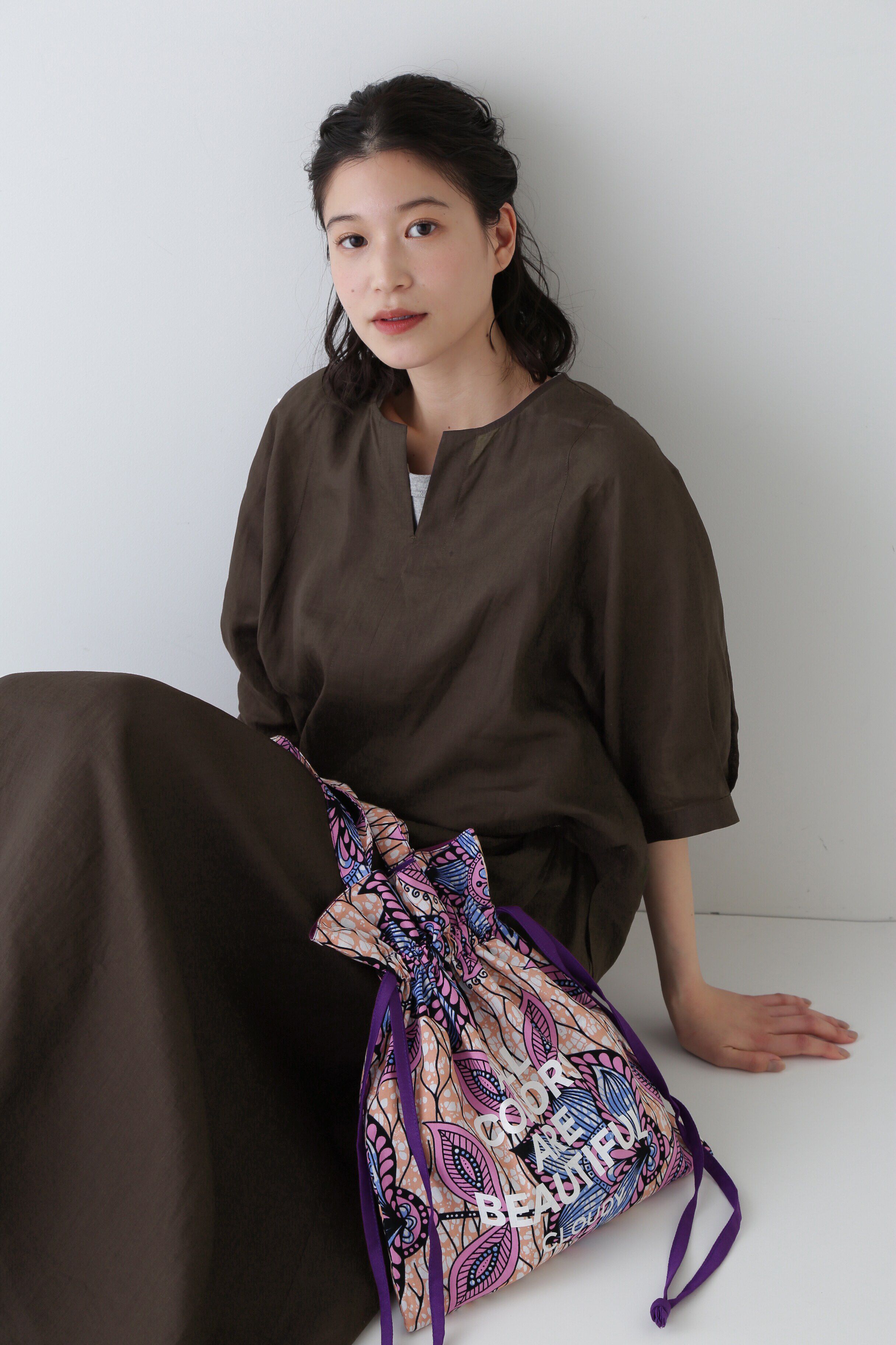  「◆１６０／１ラミープルオーバー」|シャツ・ブラウス|ブラウン