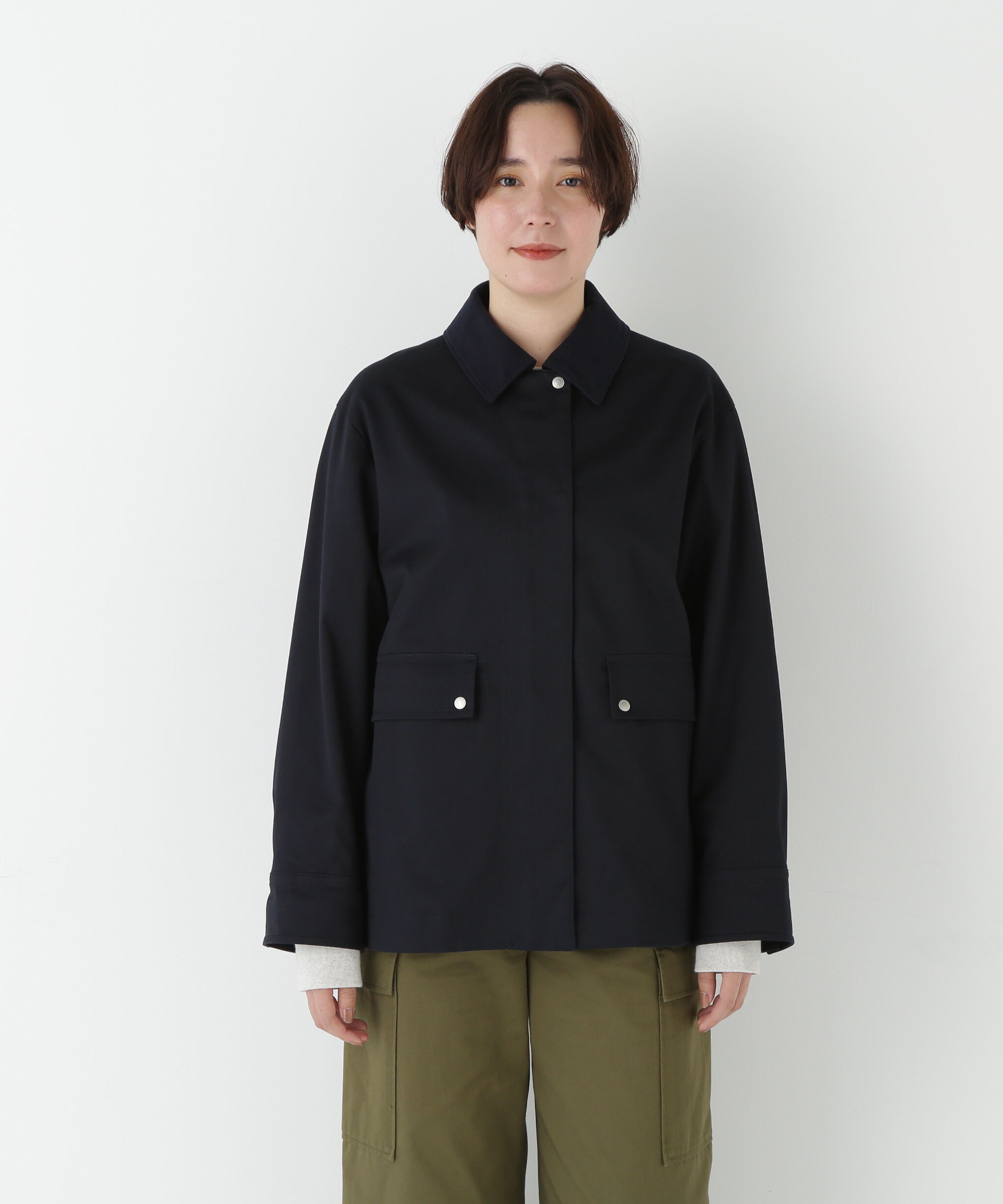  「◆コットンツイルストレッチブルゾン」|ブルゾン・スタジャン|