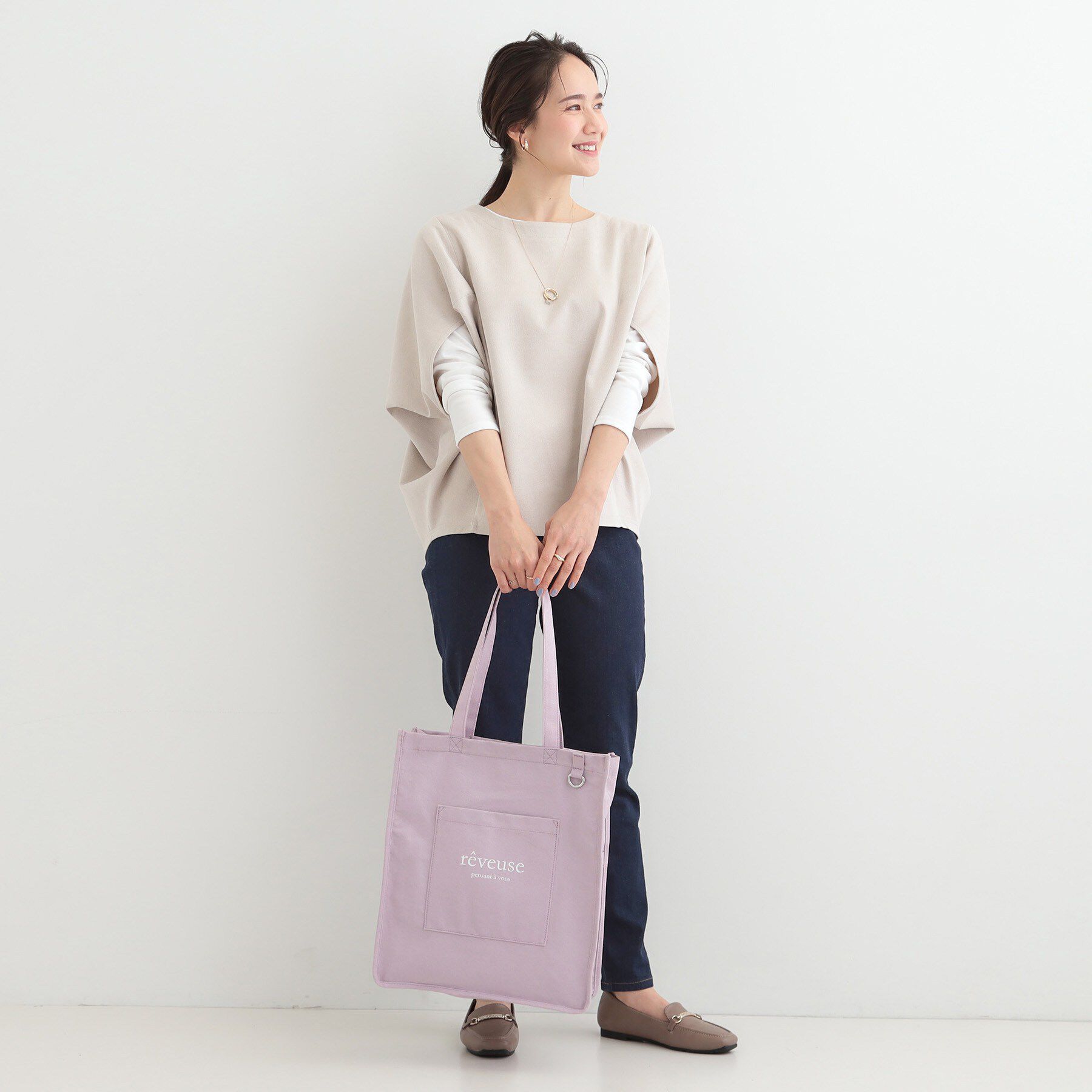 SHOO･LA･RUE「推し活もできるハンプトート【うちわが入る】」|トートバッグ|