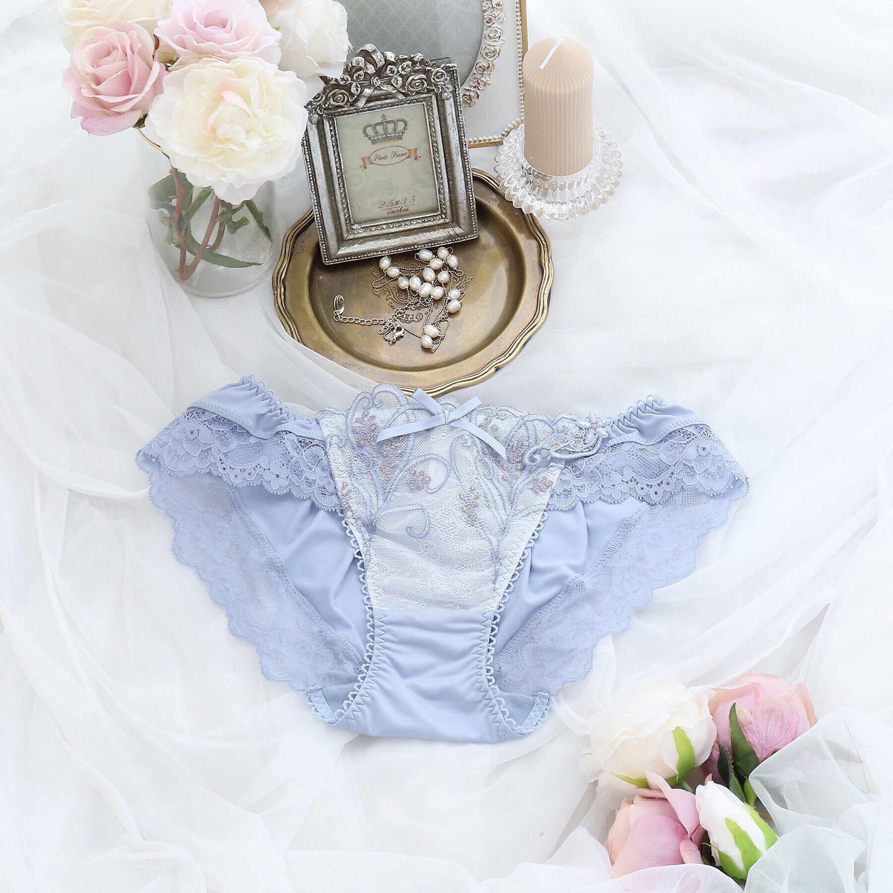 Risa Magli「エリアーヌ ノーマルショーツ」|インナー|ブルー(090)