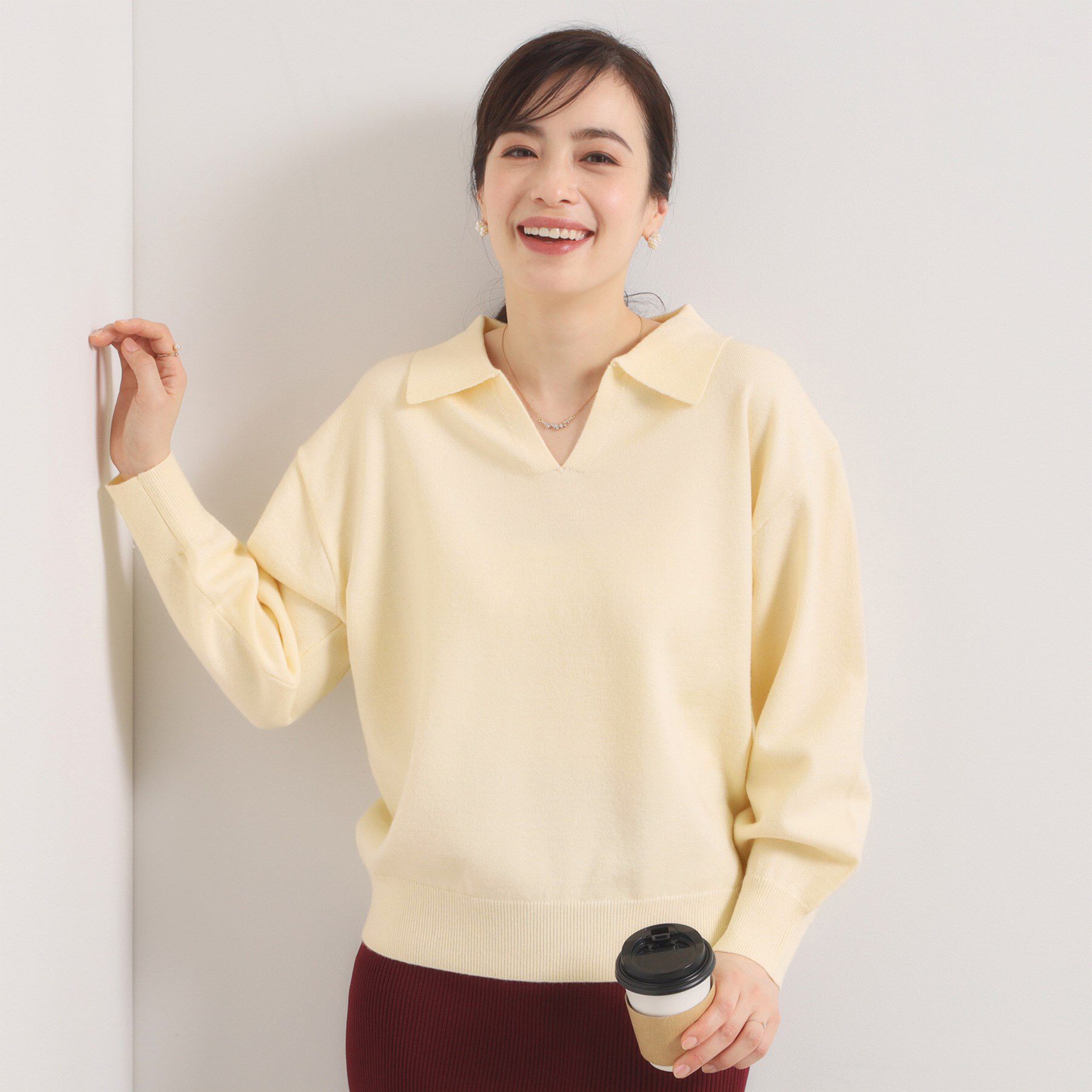 ITS&rsquo;DEMO「【手洗い可】襟付きニット」|ニット・セーター|