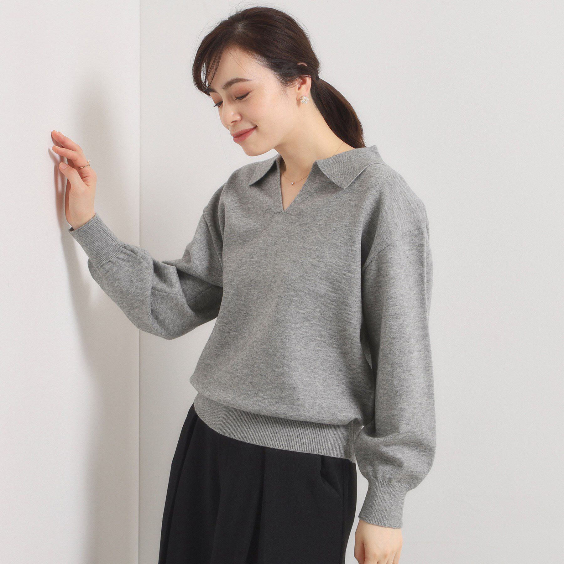 ITS&rsquo;DEMO「【手洗い可】襟付きニット」|ニット・セーター|