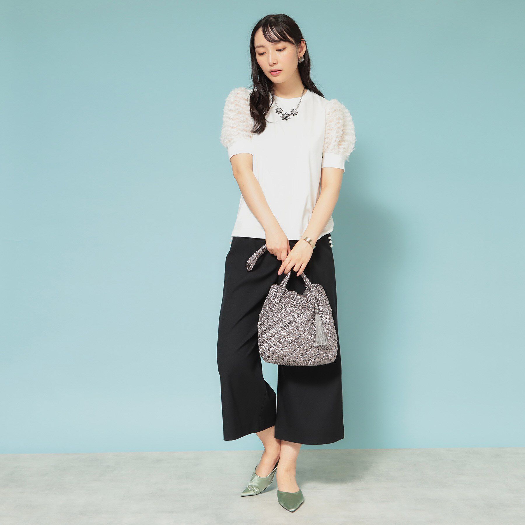 SunaUna「【新色追加／肩掛け可能】メタリックトートバッグ」|トートバッグ|