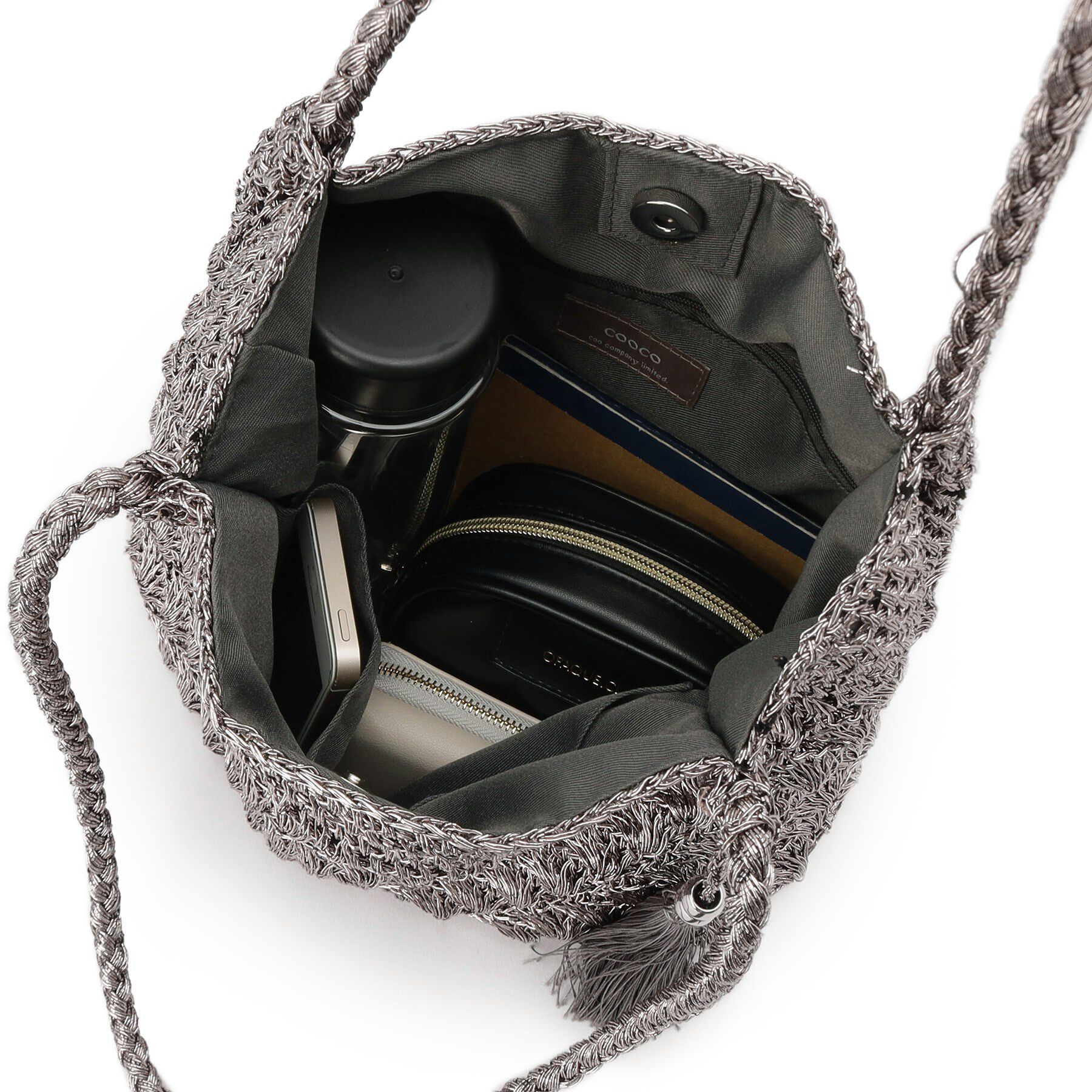 SunaUna「【新色追加／肩掛け可能】メタリックトートバッグ」|トートバッグ|