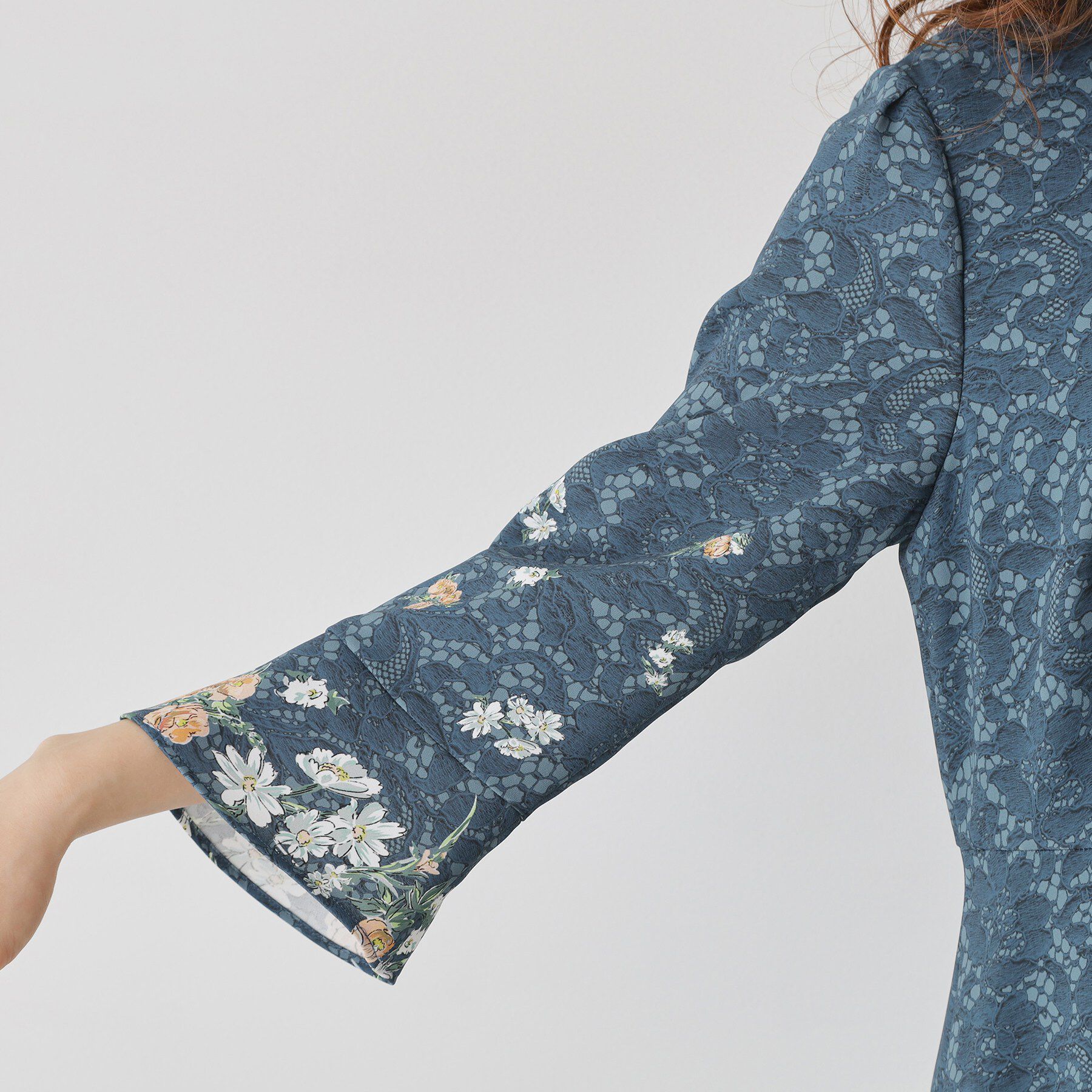 SunaUna「【co creation and yours／SS～L】レースプリントワンピース」|ワンピース|