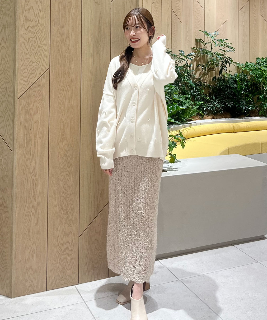 COCO DEAL「パールニットカーディガン」|ニット・セーター|