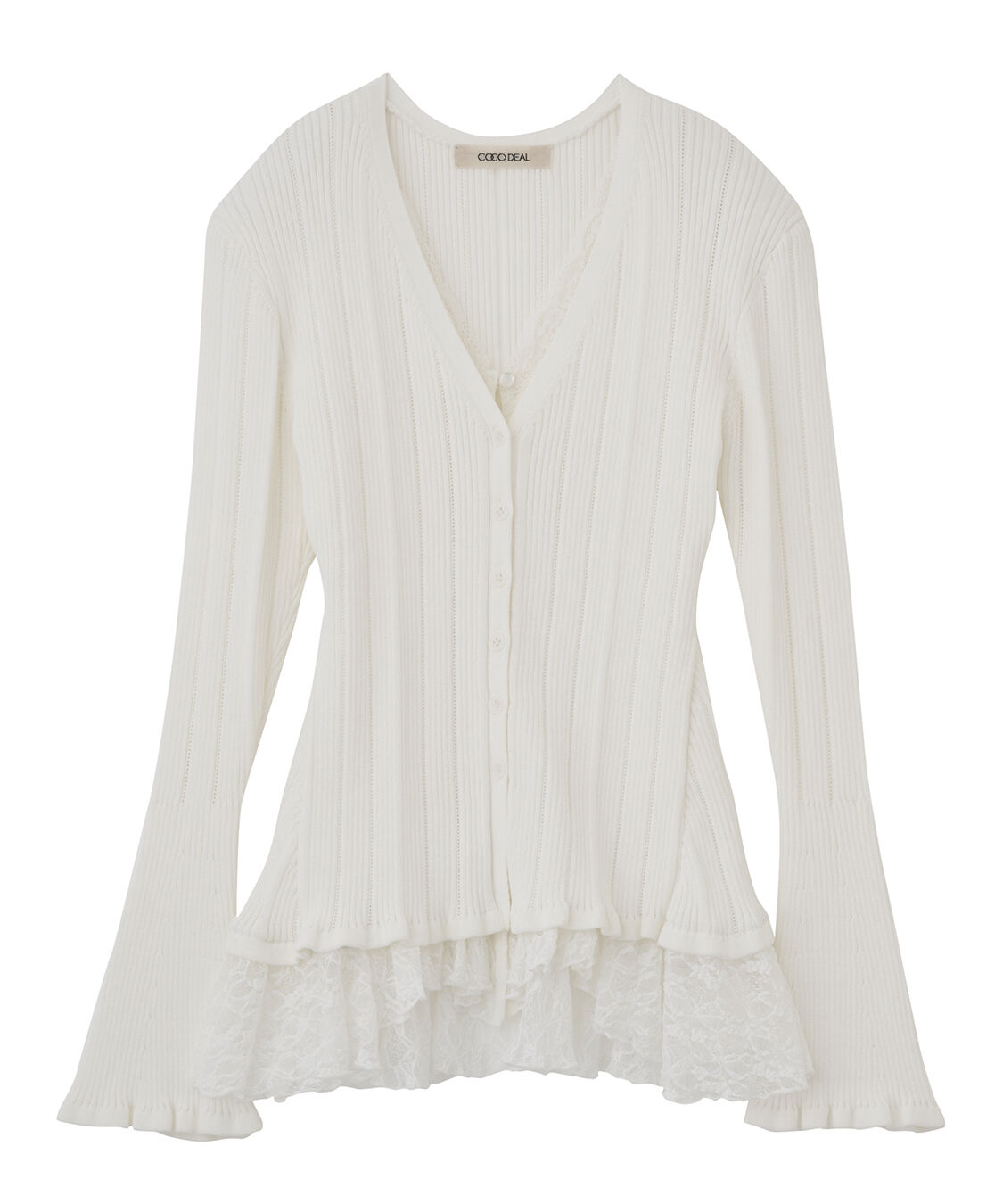 COCO DEAL「レースドッキングニット」|ニット・セーター|