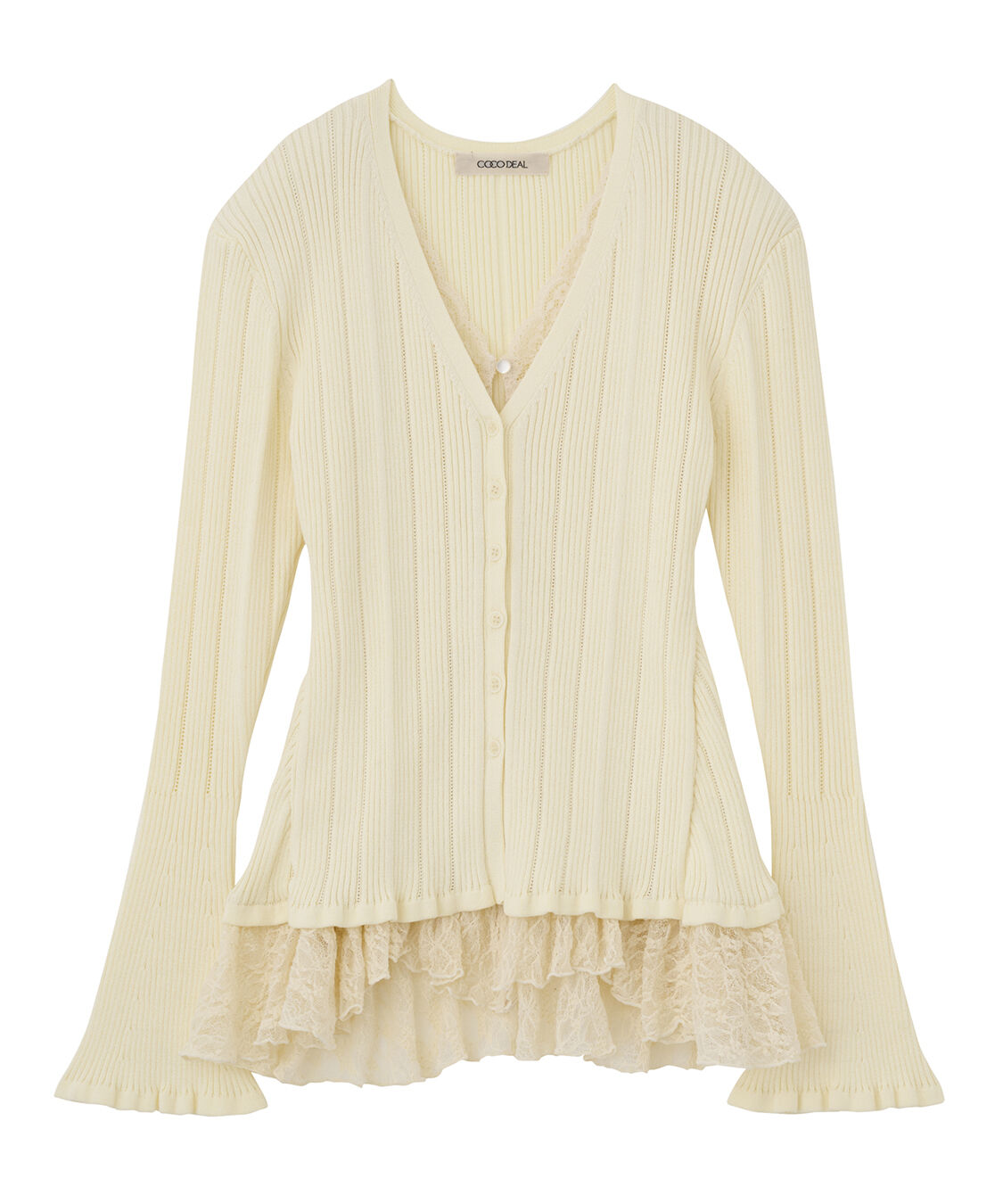 COCO DEAL「レースドッキングニット」|ニット・セーター|