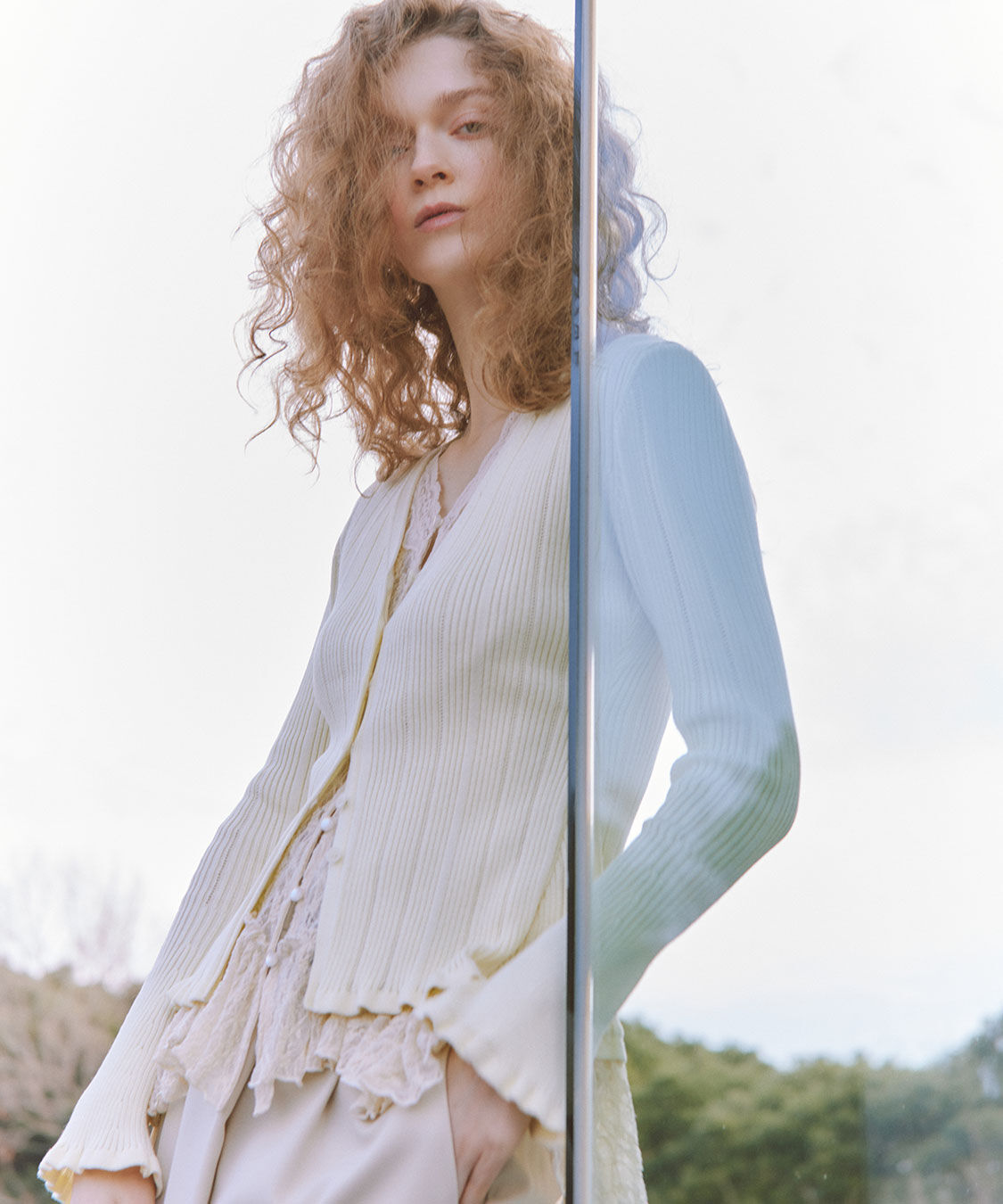 COCO DEAL「レースドッキングニット」|ニット・セーター|