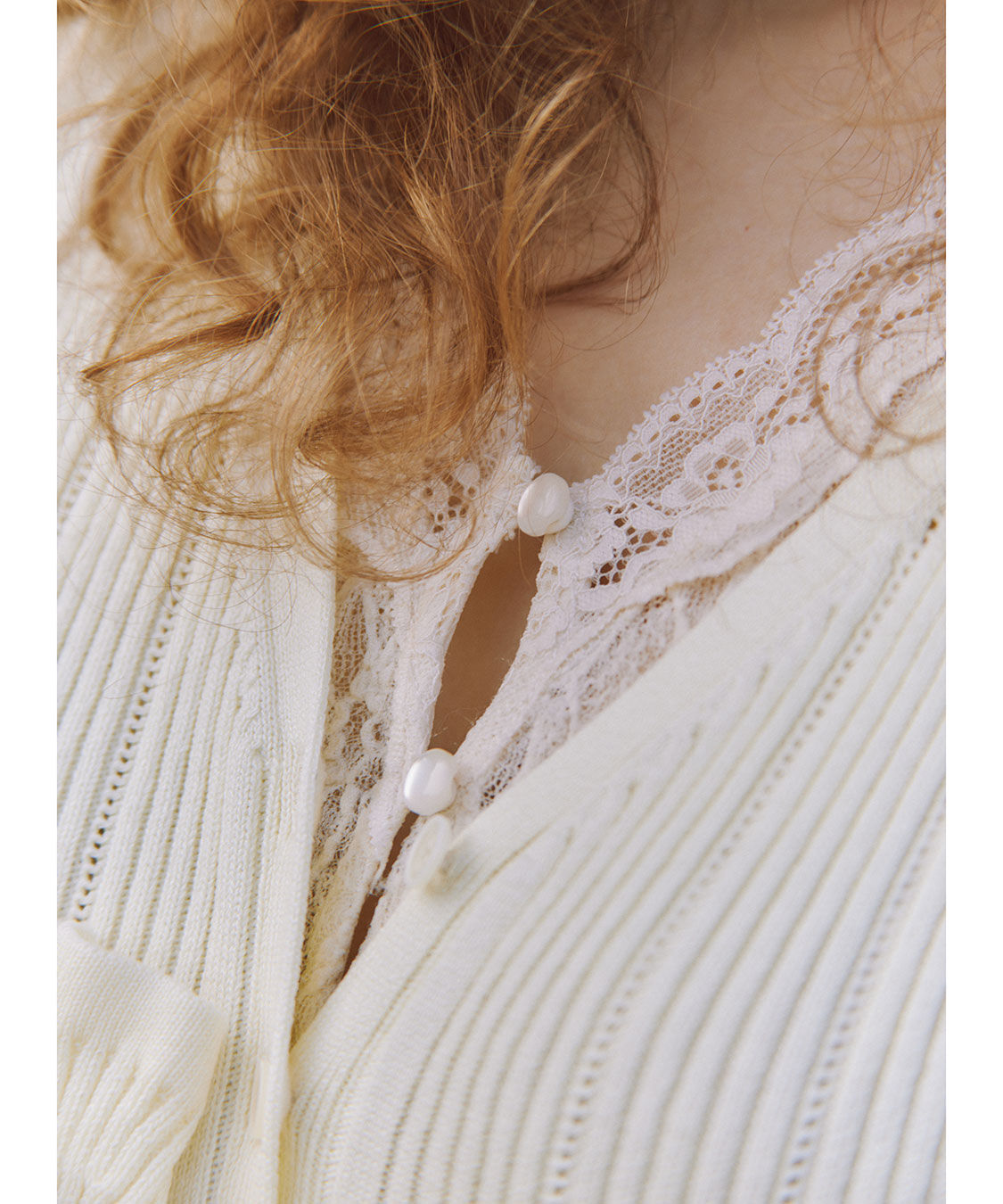 COCO DEAL「レースドッキングニット」|ニット・セーター|