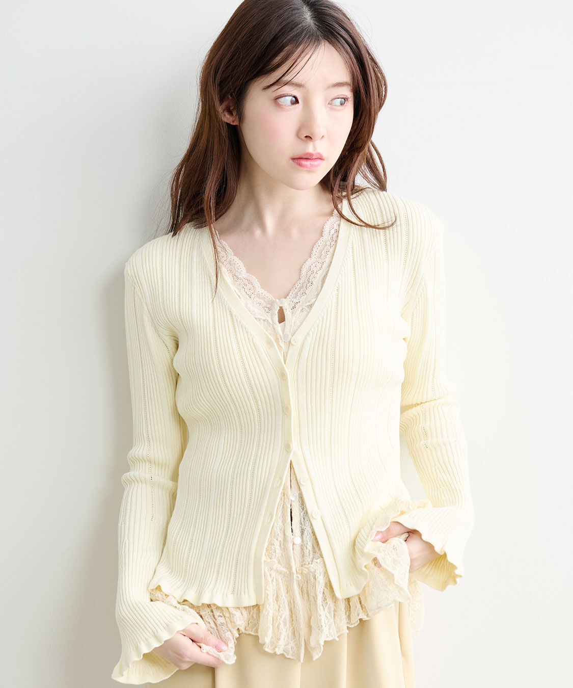 COCO DEAL「レースドッキングニット」|ニット・セーター|