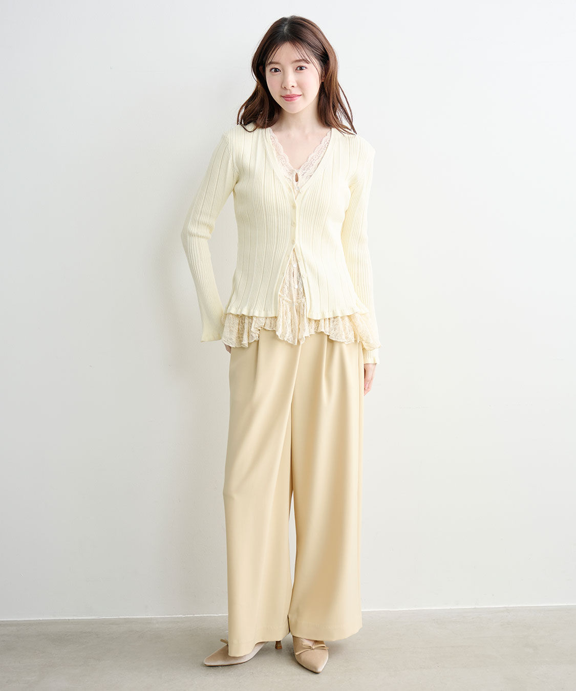 COCO DEAL「レースドッキングニット」|ニット・セーター|