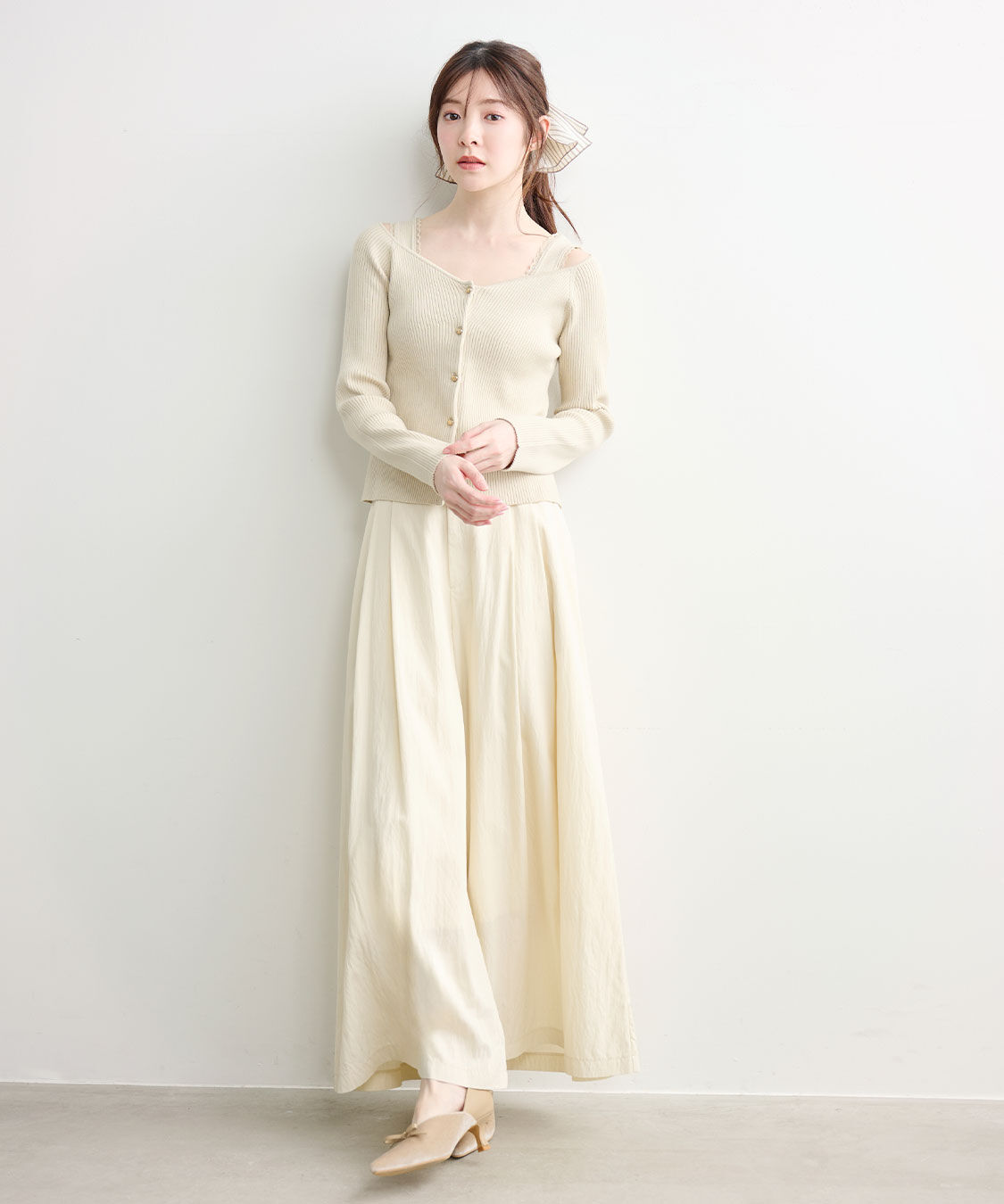 COCO DEAL「Vネックリブニットカーディガン」|ニット・セーター|