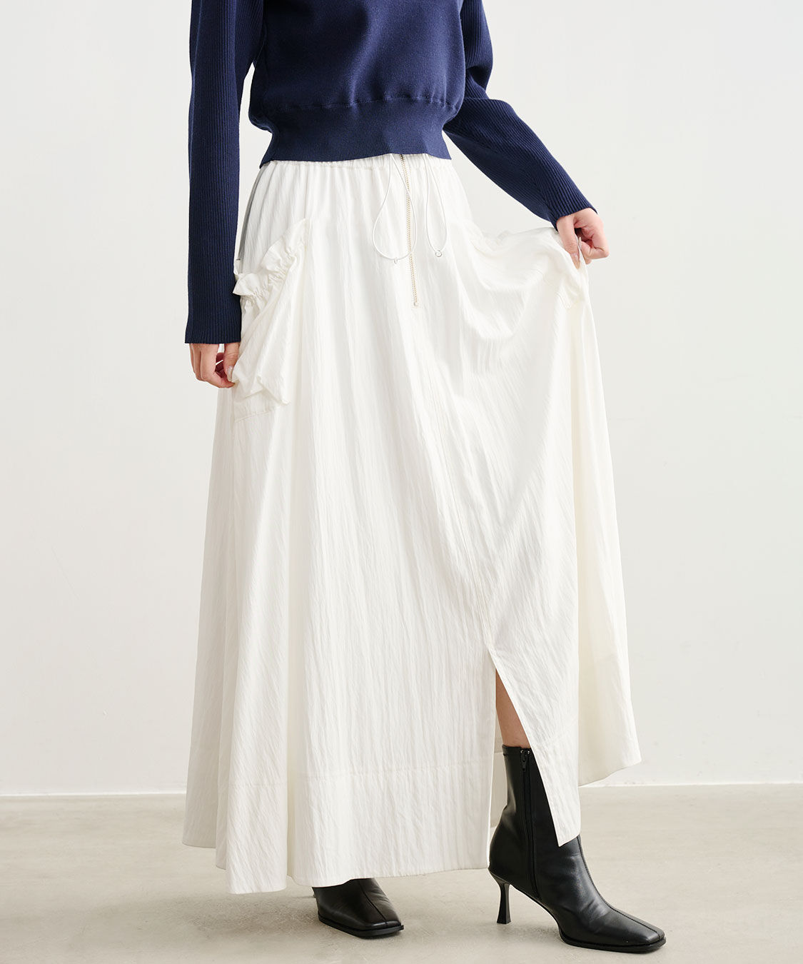 COCO DEAL「レーヨンナイロンジップスカート」|スカート|